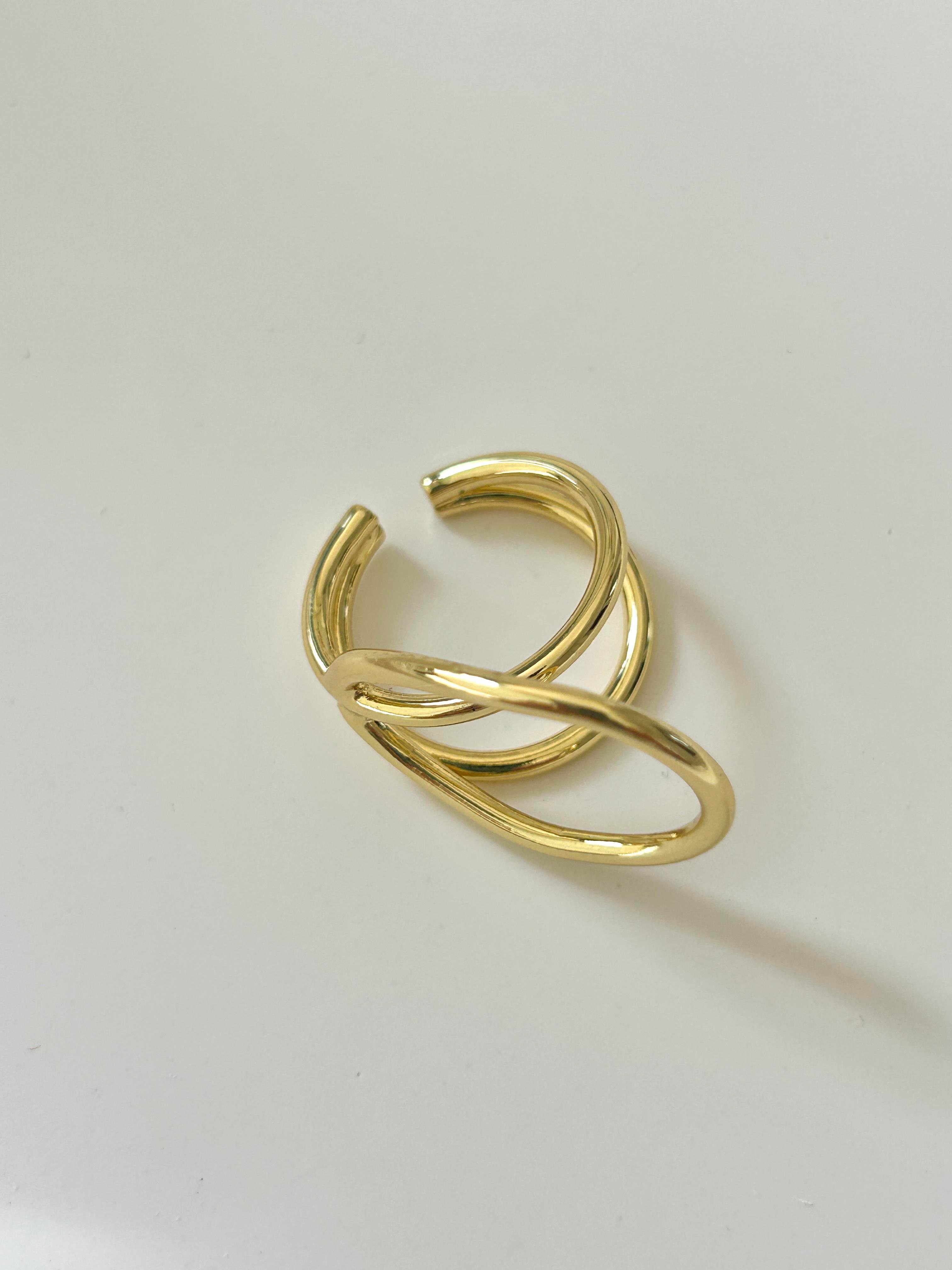 Geometri Tasarım Gold Yüzük