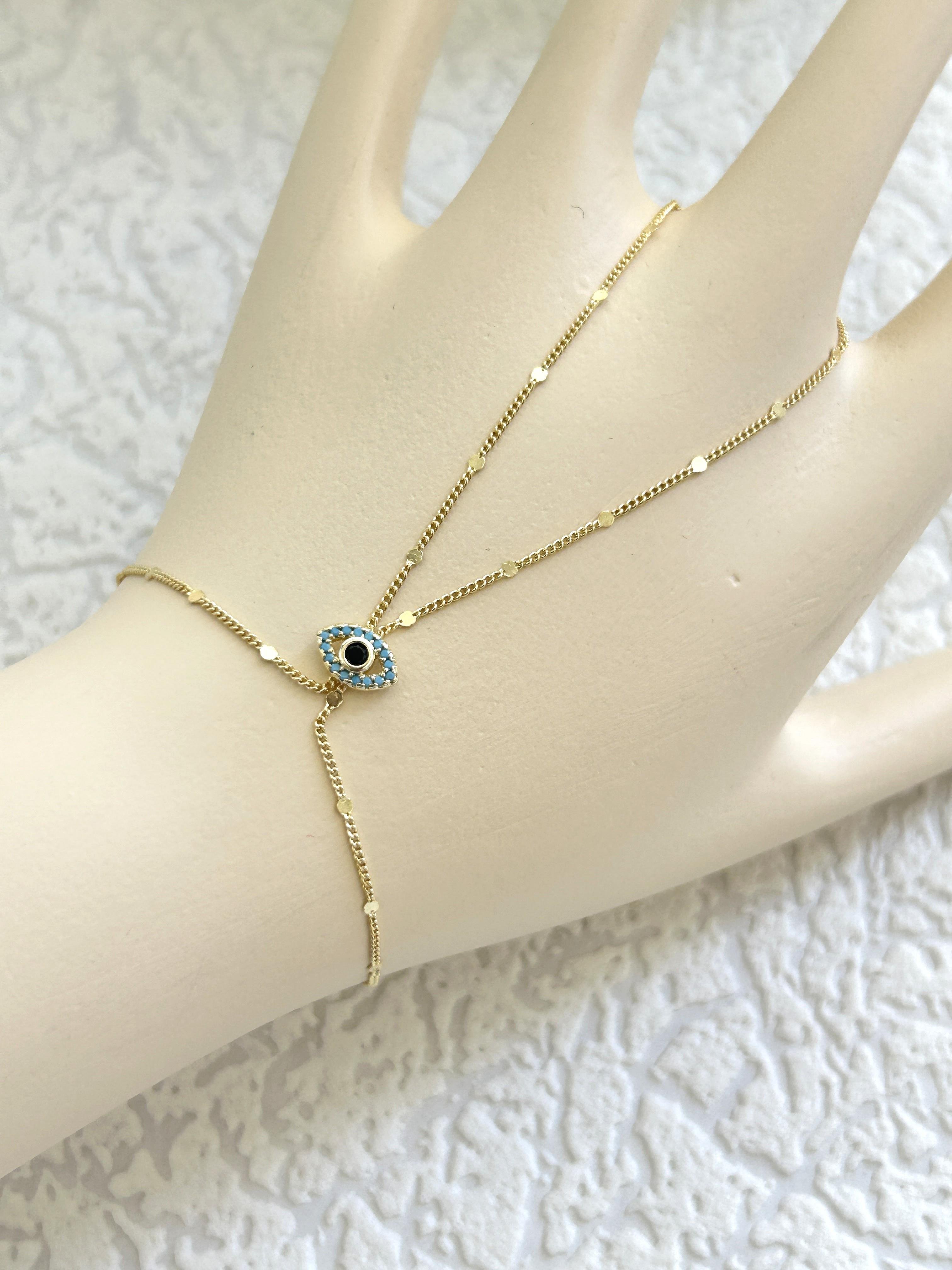 Göz Model Ezme Zincir Detay Gold Şahmeran