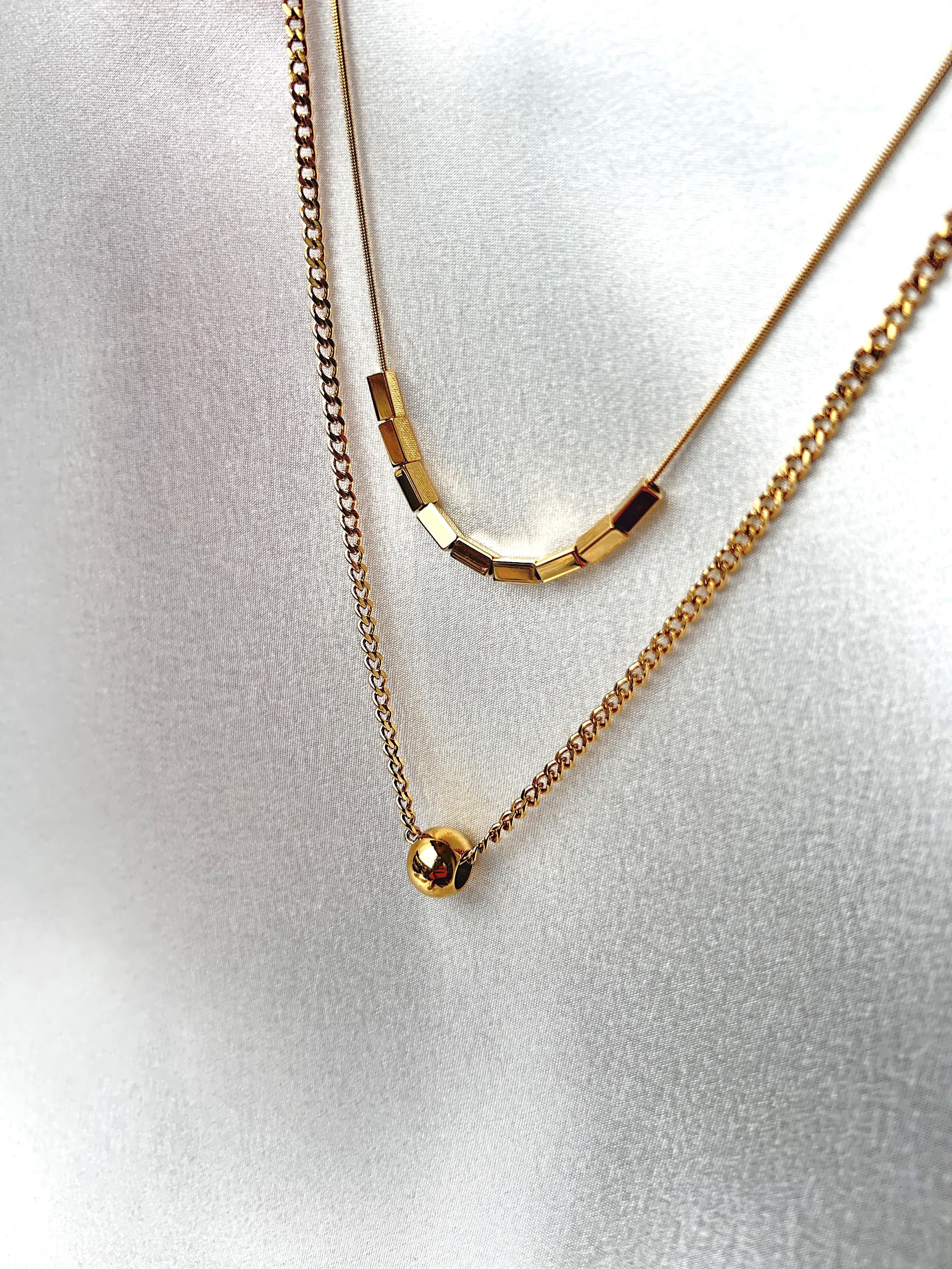 İKİLİ ÇELİK GOLD KOLYE