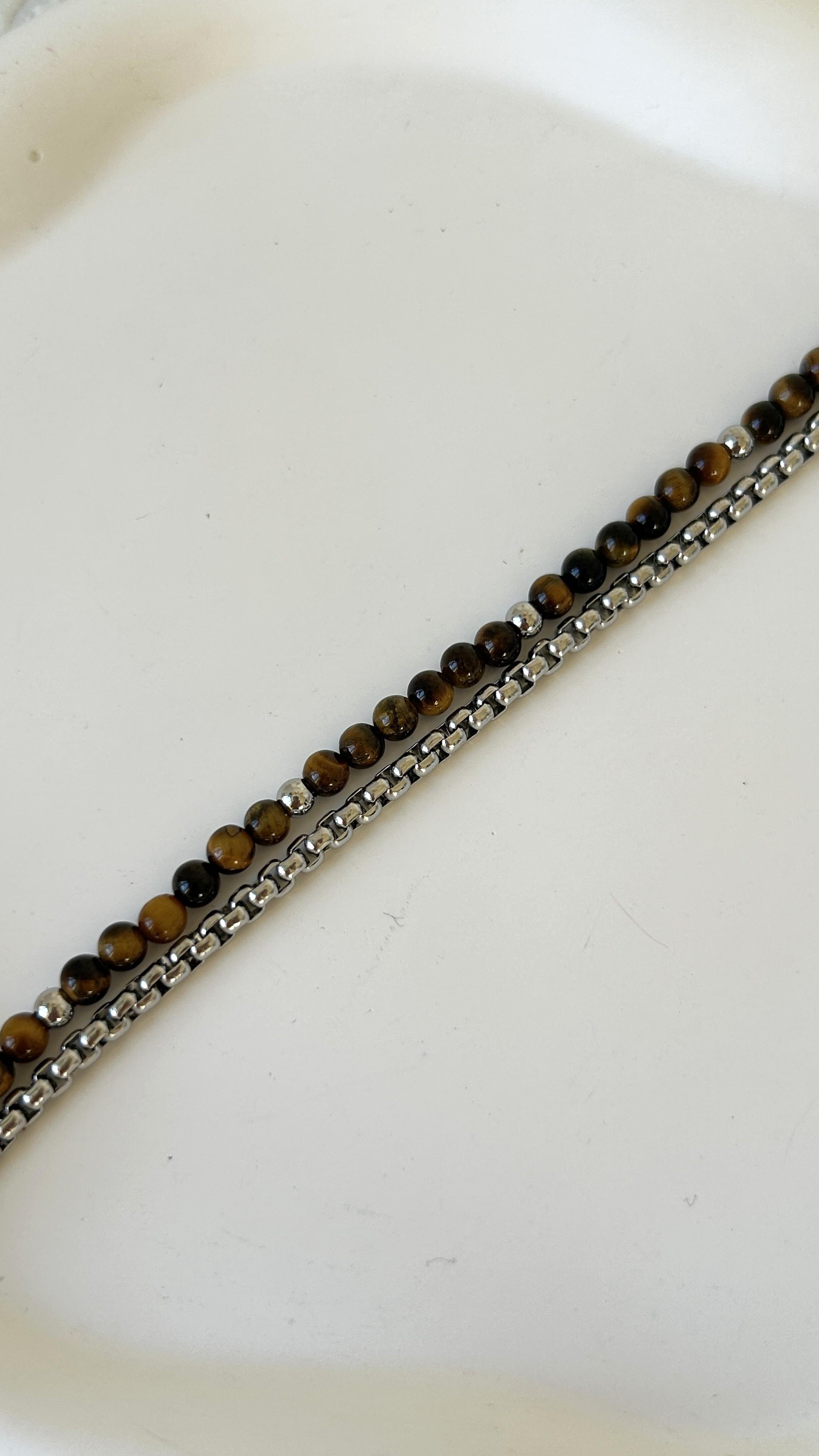 Kaplangözü İkili Zincir Çelik Bileklik