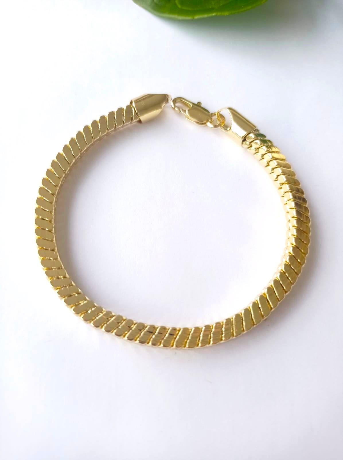 Kare Zincir Gold Bileklik