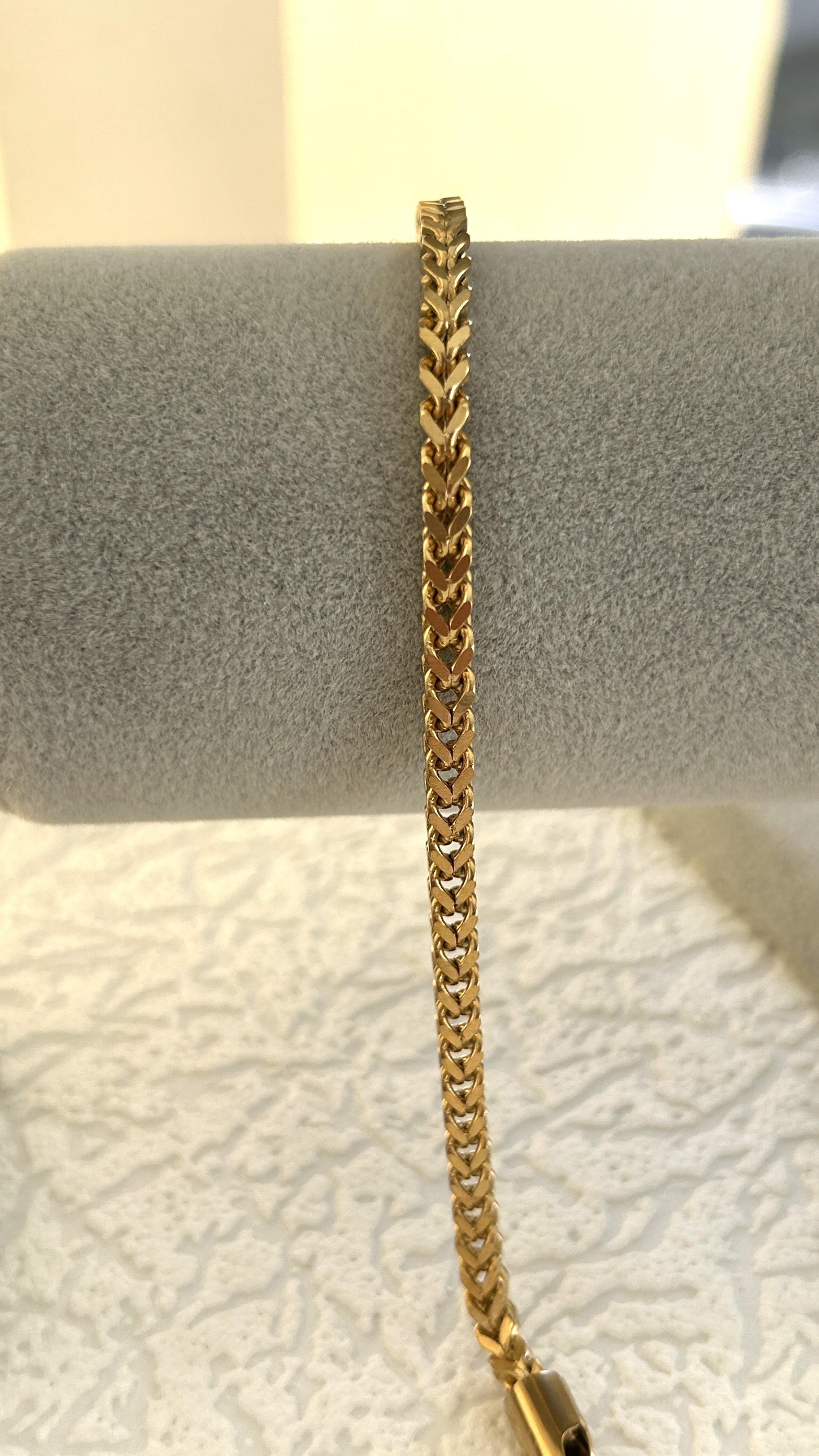 Klasik Örgü Çelik Gold Bileklik