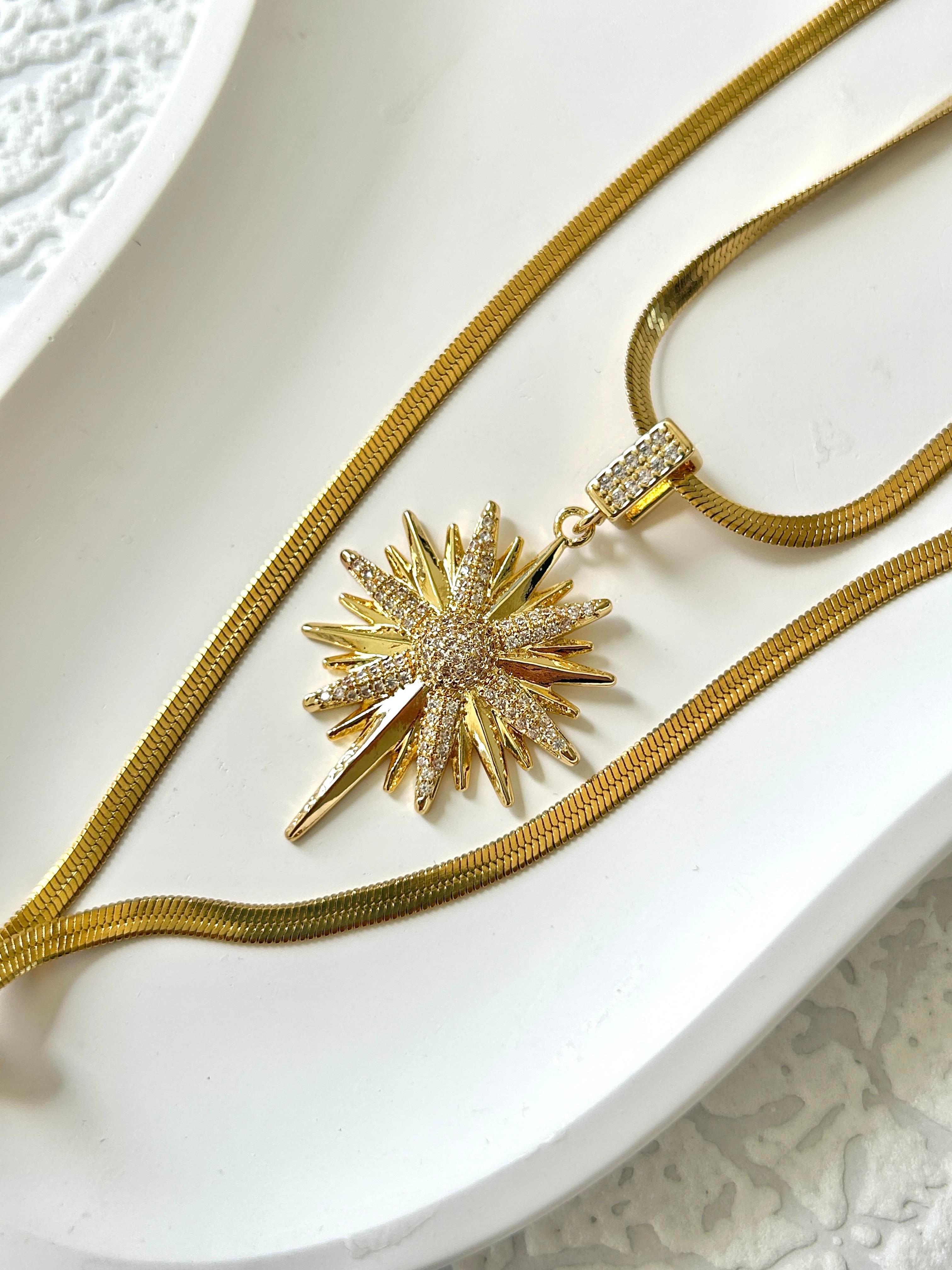 Kutup Yıldızı İtalyan Zincir Gold Kolye