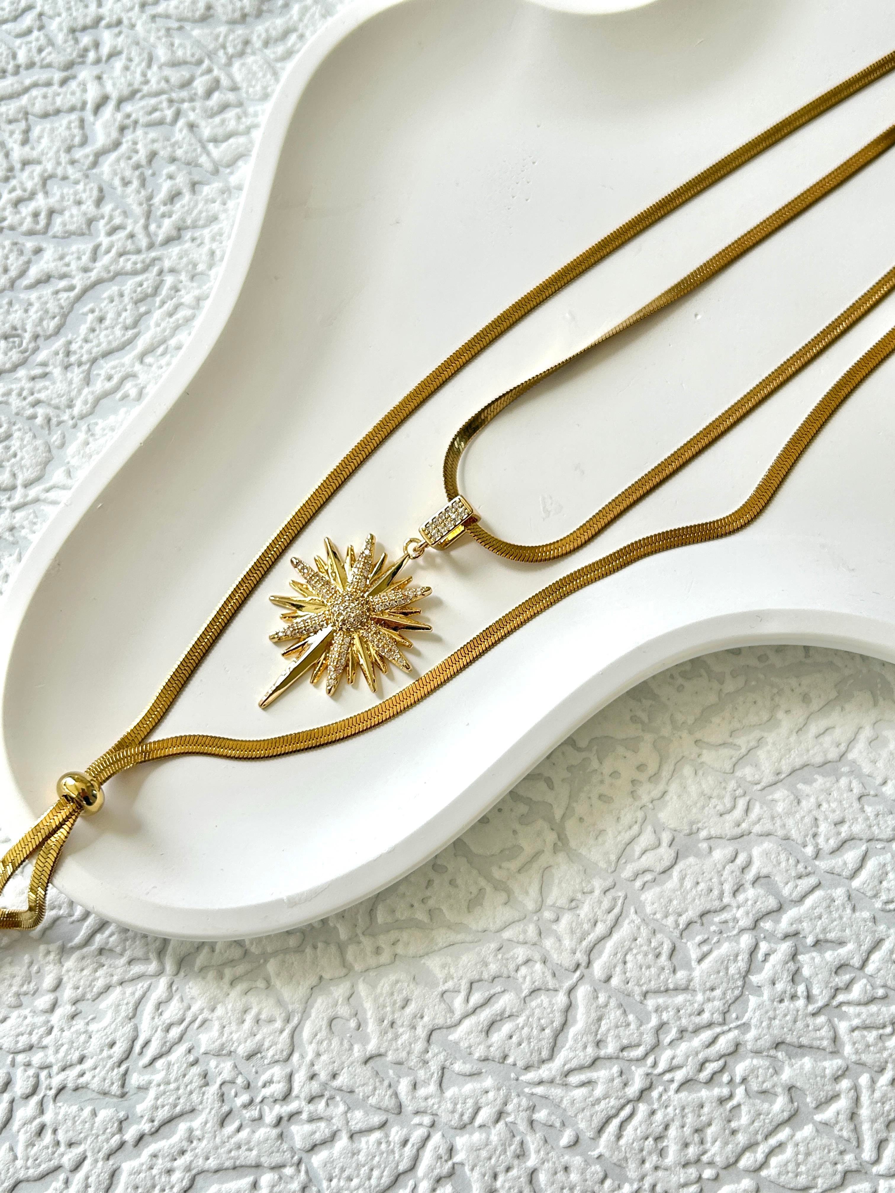 Kutup Yıldızı İtalyan Zincir Gold Kolye