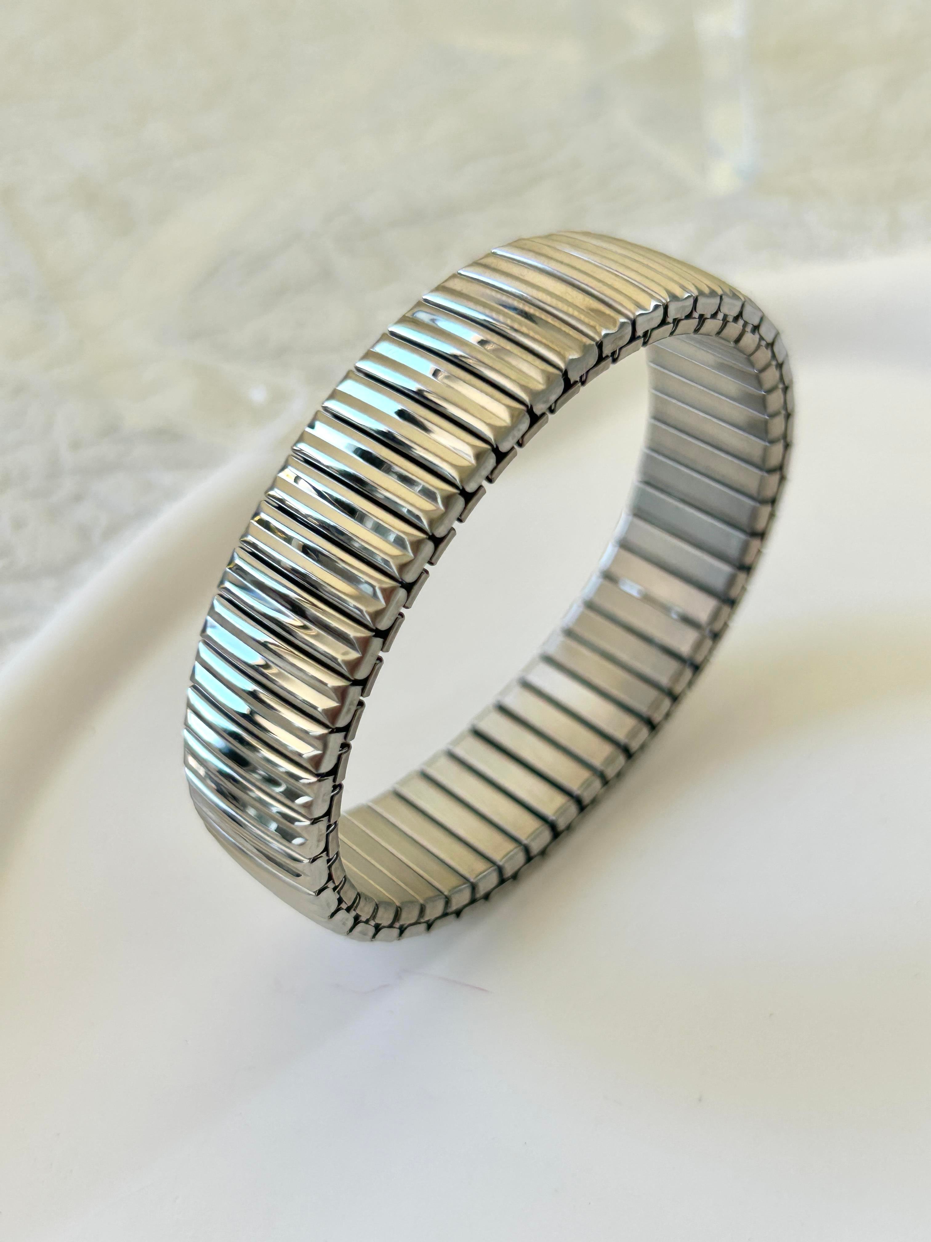 Lastikli Kalın Çelik Bileklik