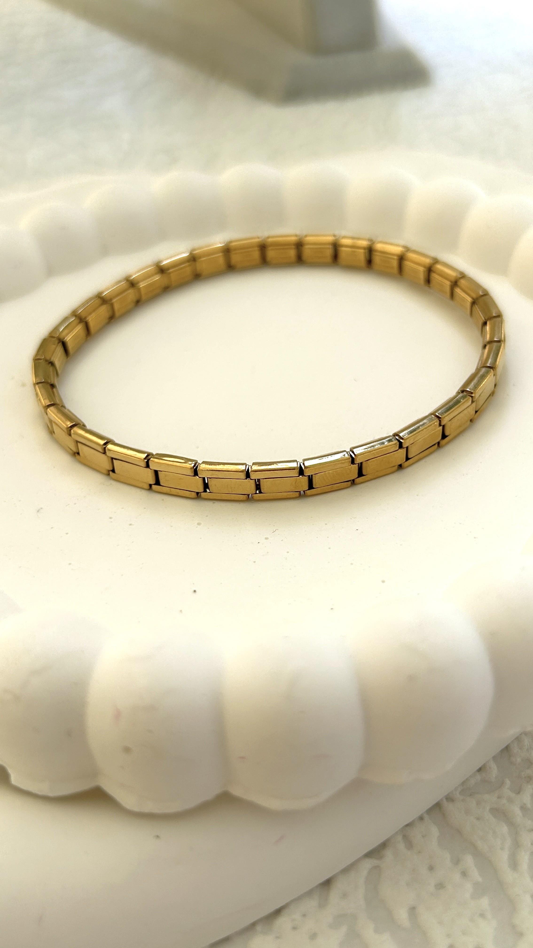 Nomination İnce Lastikli Çelik Bileklik