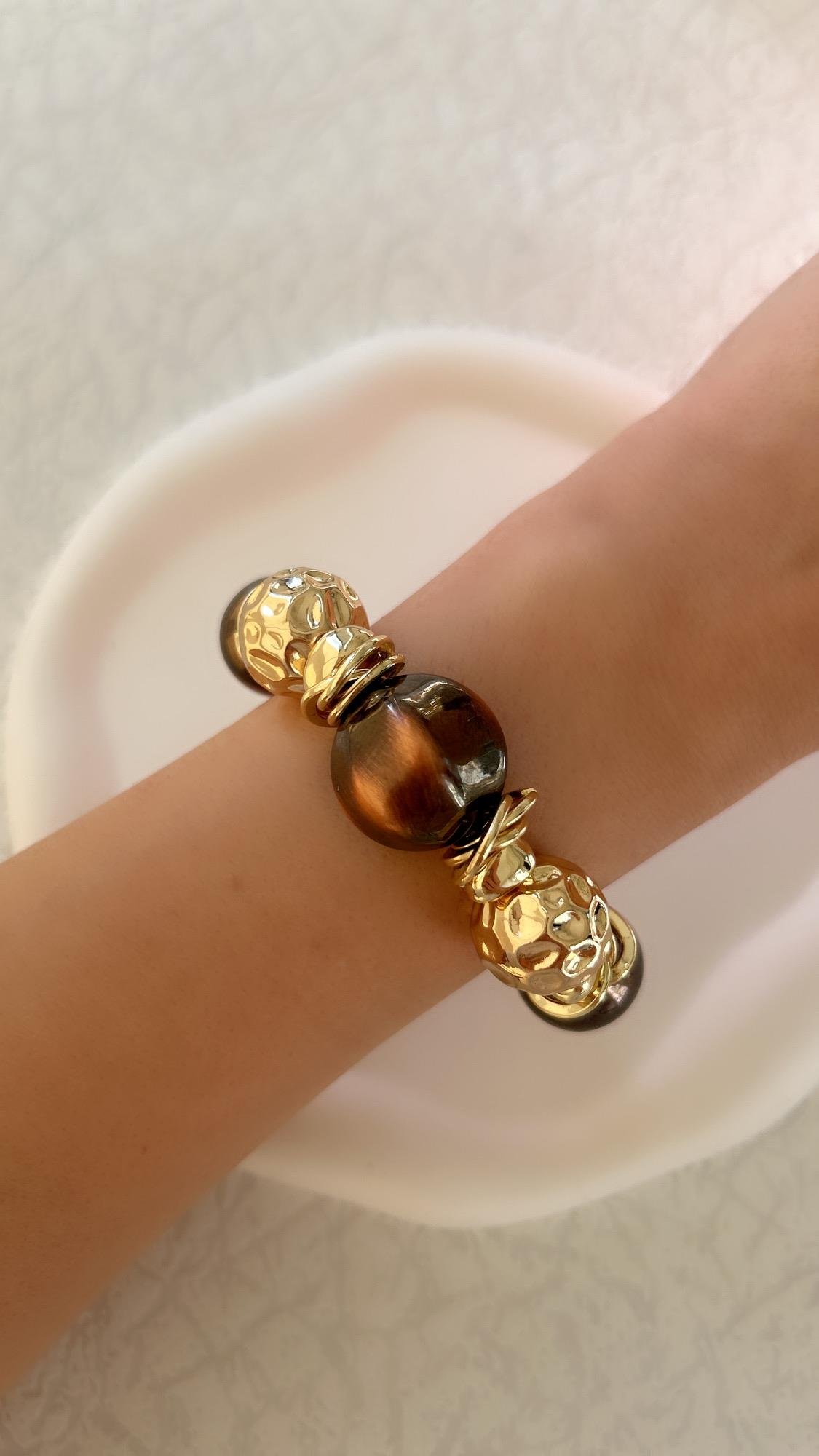 Özel Seri Marka Model Gold-Kahve Kolye Bileklik Set