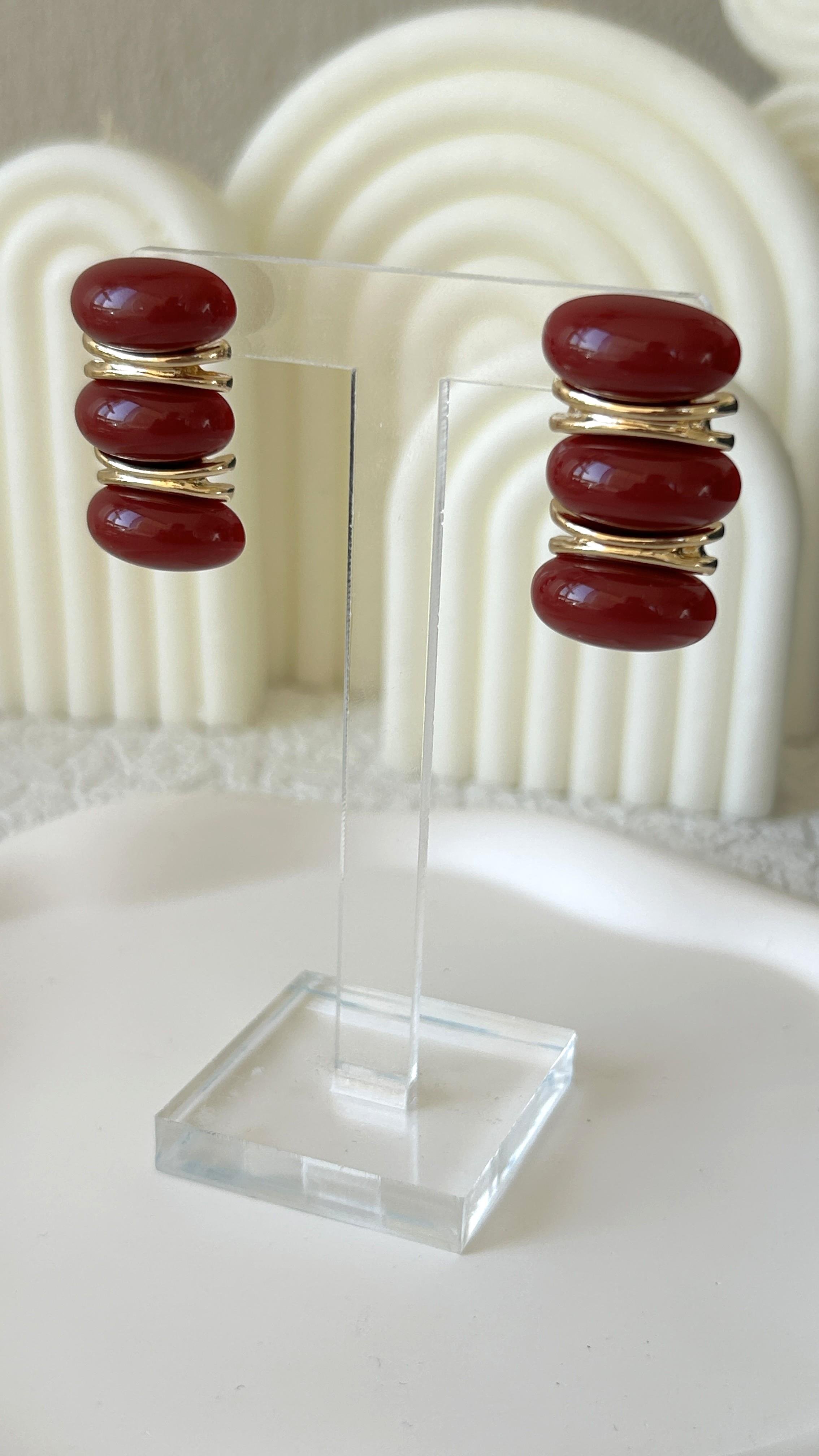 Özel Seri Marka Model Üçlü Görünüm Uzun Küpe