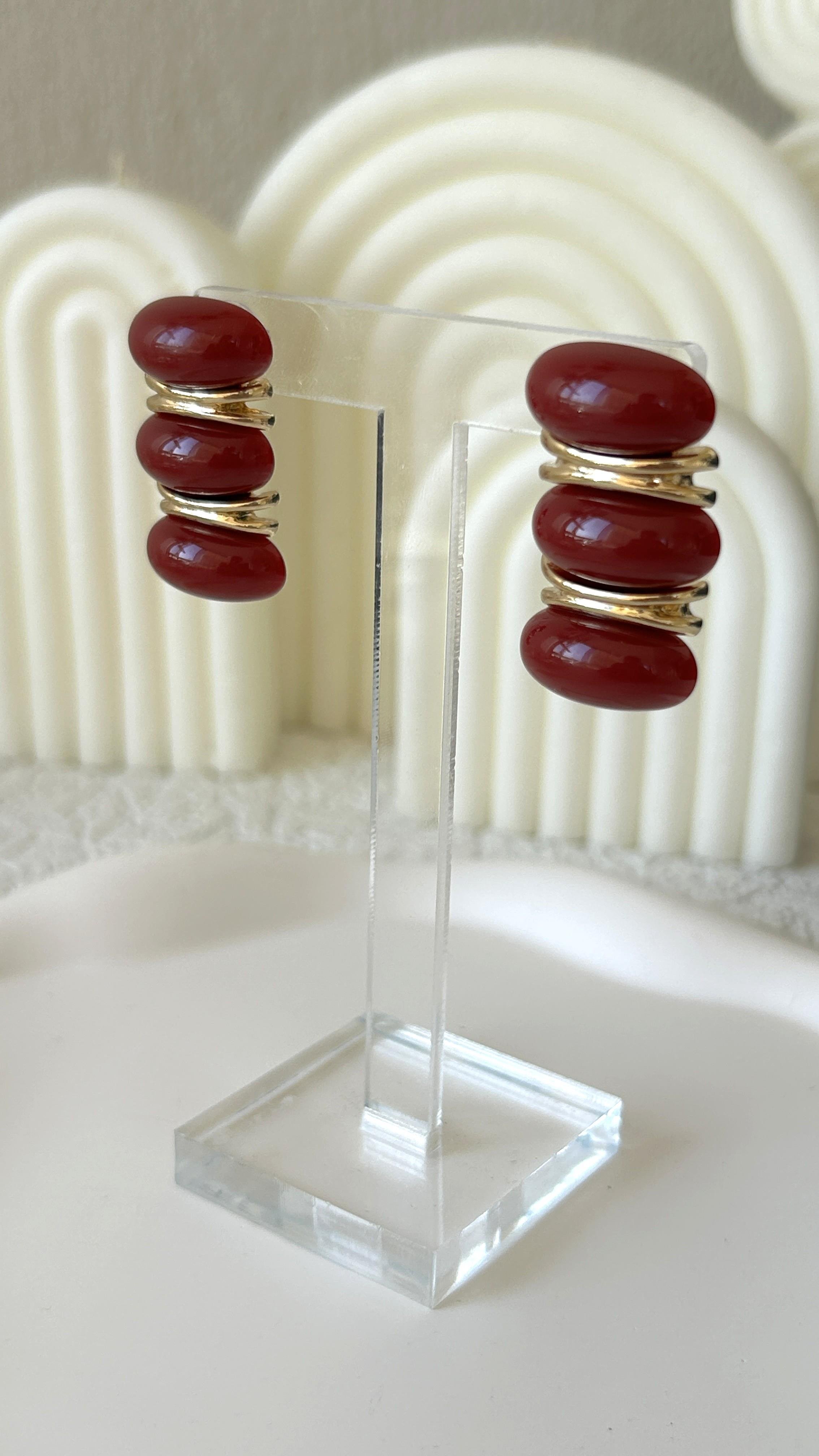 Özel Seri Marka Model Üçlü Görünüm Uzun Küpe