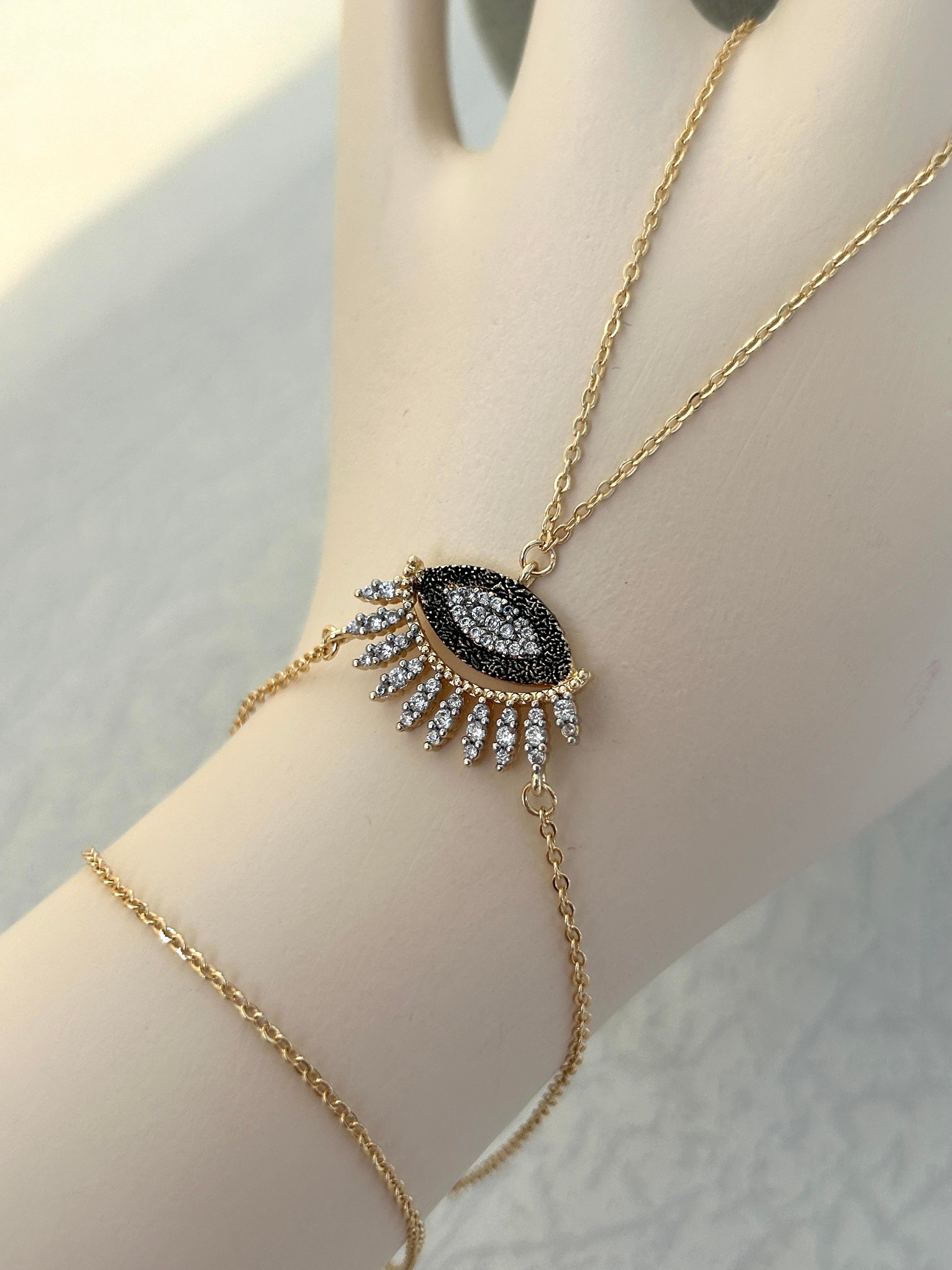 Premium Göz Model Taşlı Şahmeran