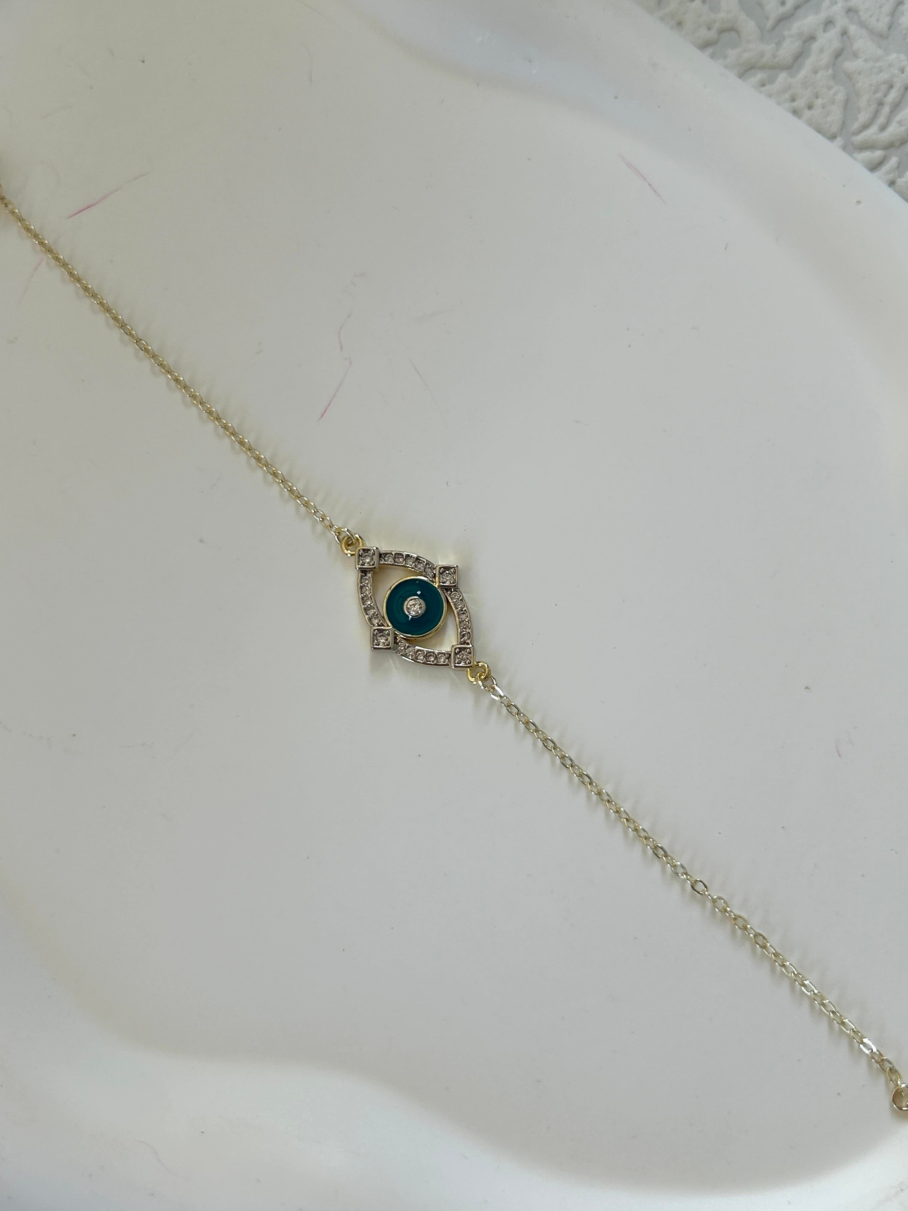 Premium Mavi Mineli Bileklik