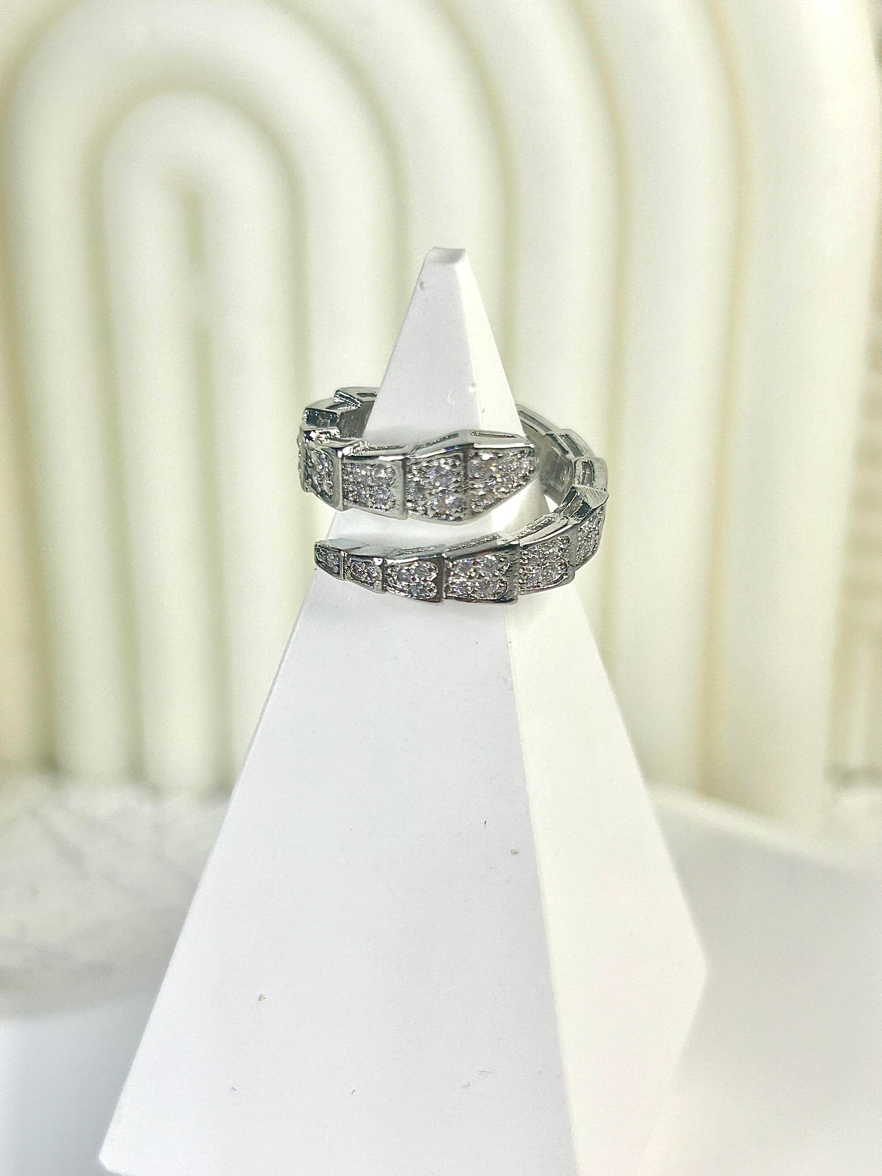 Premium Snake Tasarım Silver Yüzük