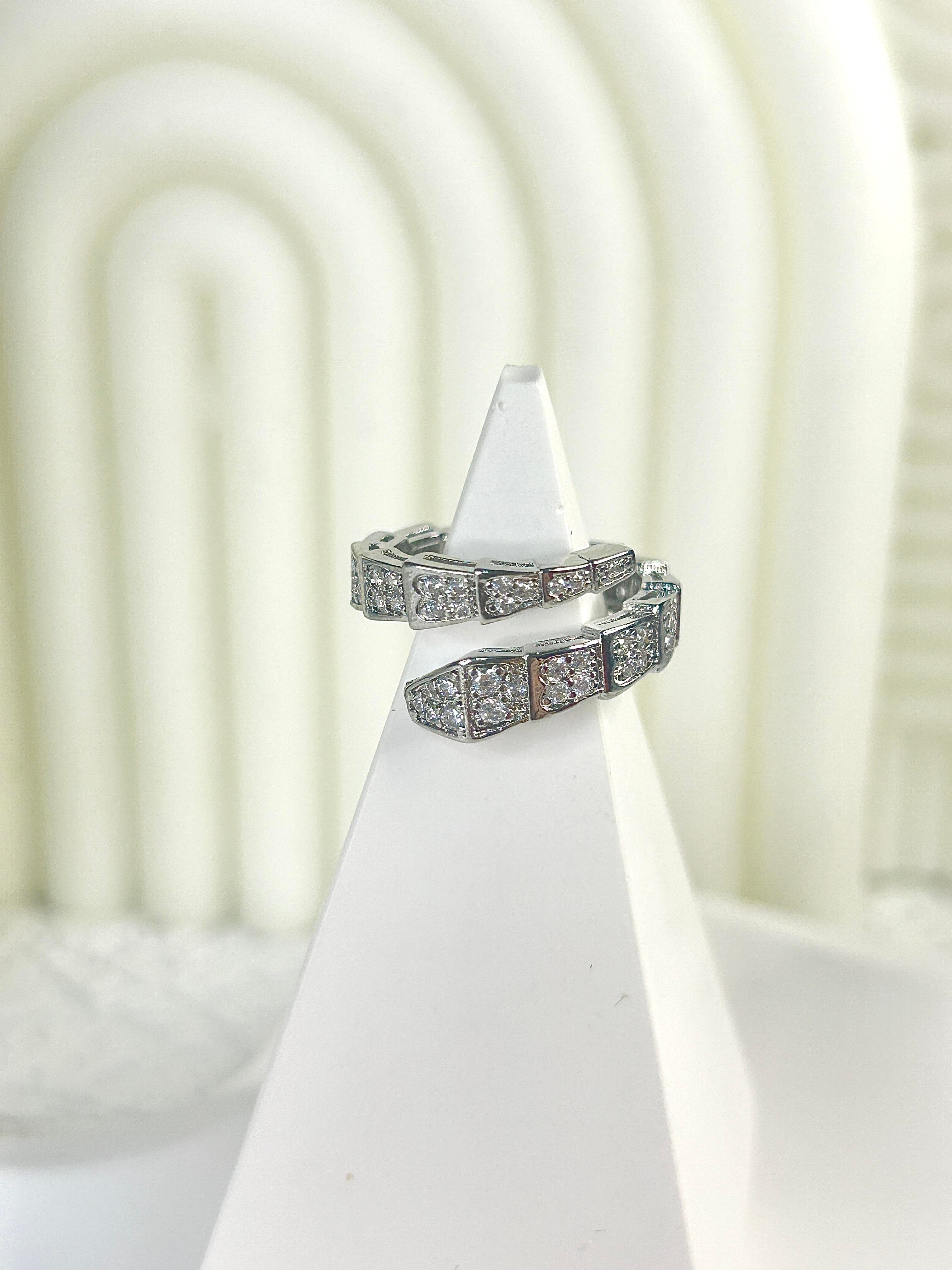 Premium Snake Tasarım Silver Yüzük