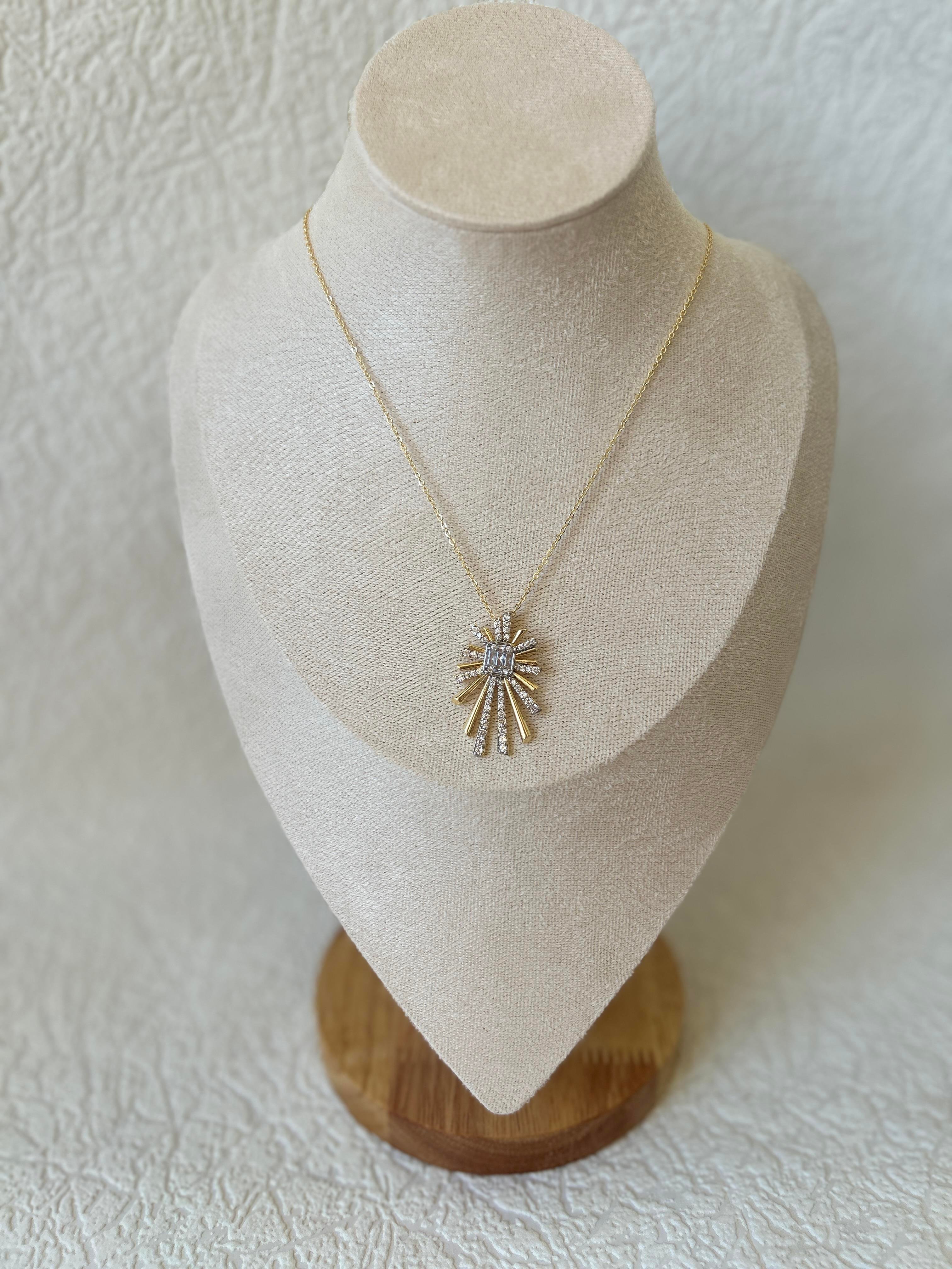 Premium Zirkon Taşlı Gold Kolye