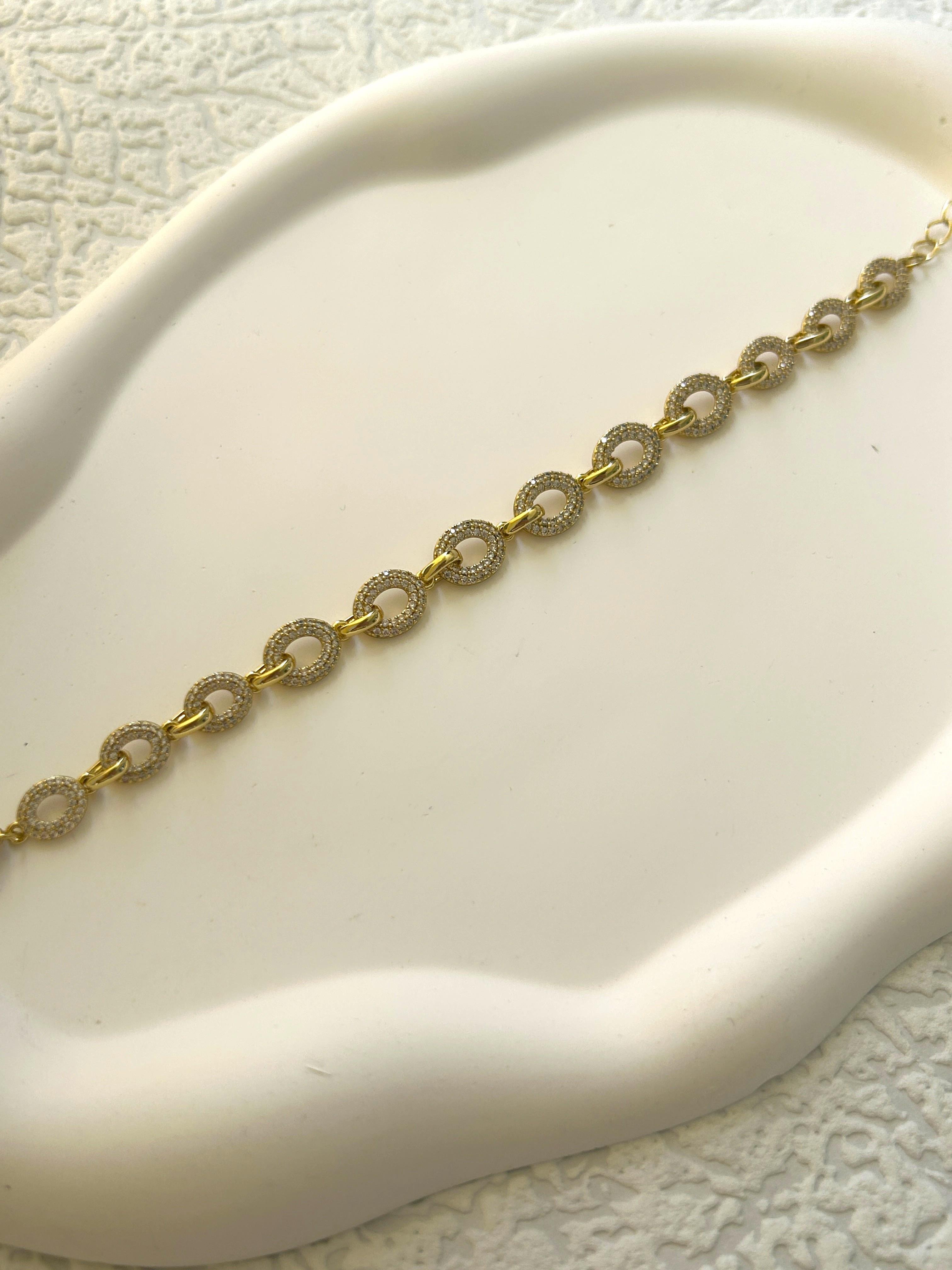 Premium Zirkon Taşlı Halka Bileklik