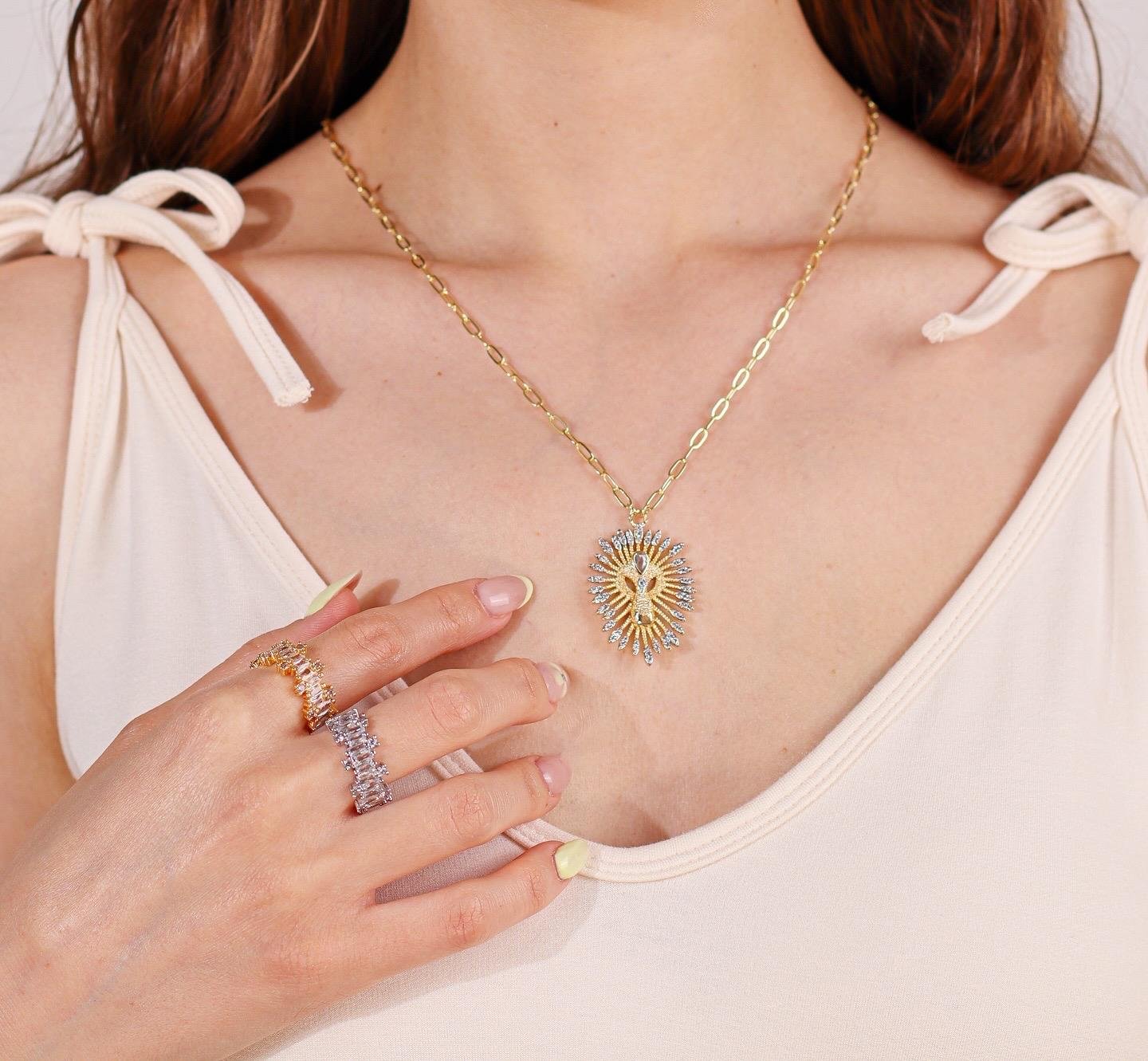 Premium Zirkon Taşlı Lion Kolye