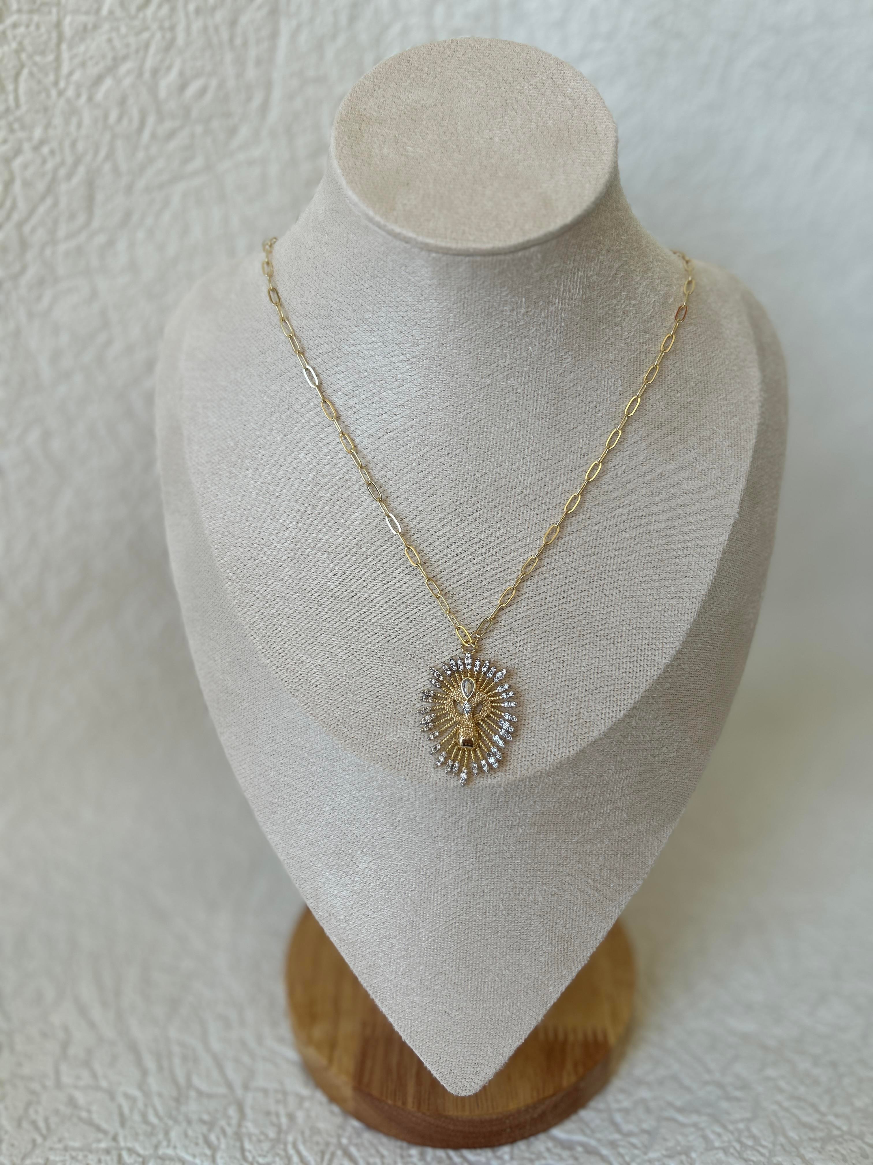 Premium Zirkon Taşlı Lion Kolye