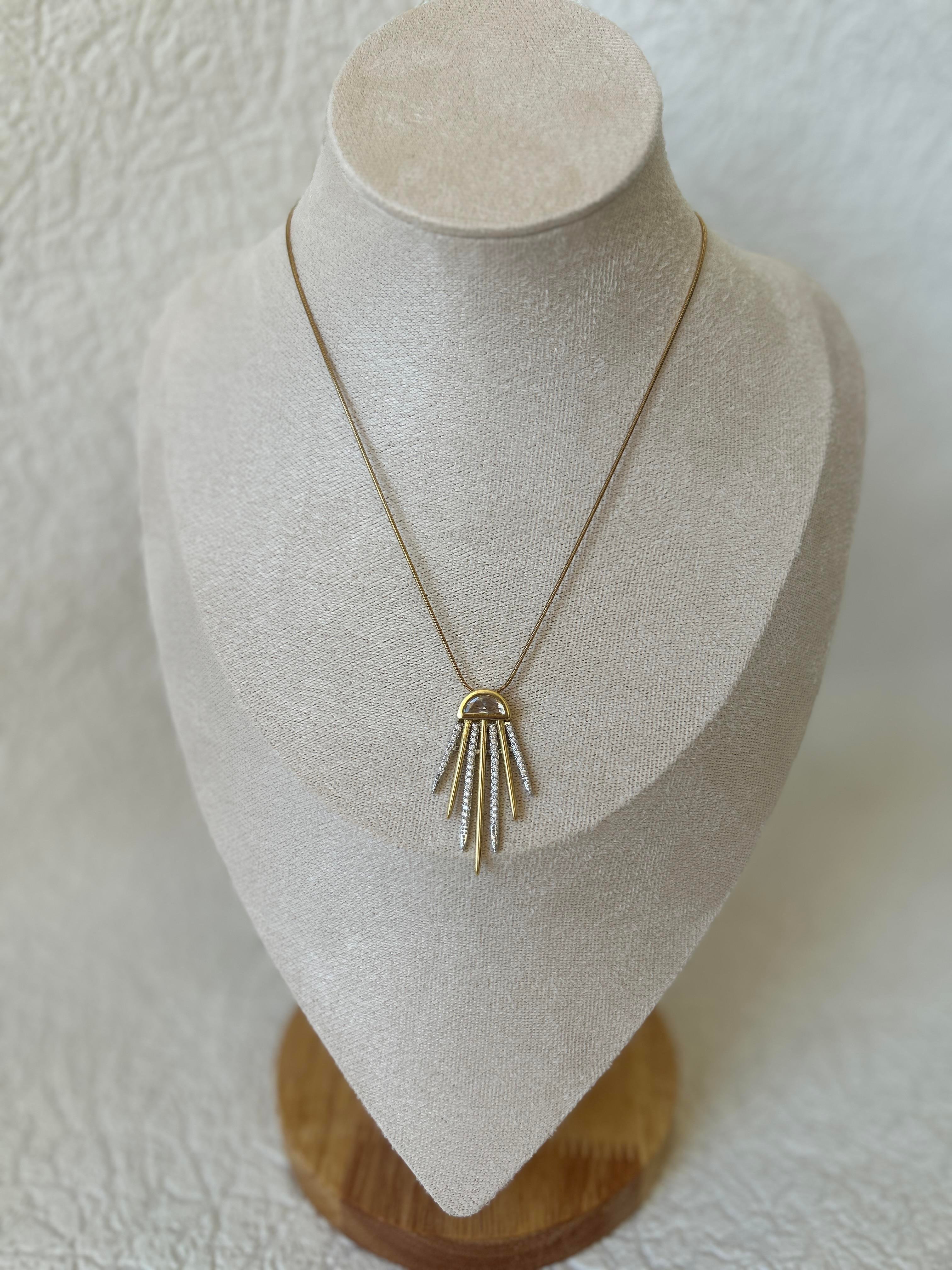 Premium Zirkon Taşlı Tasarım Kolye