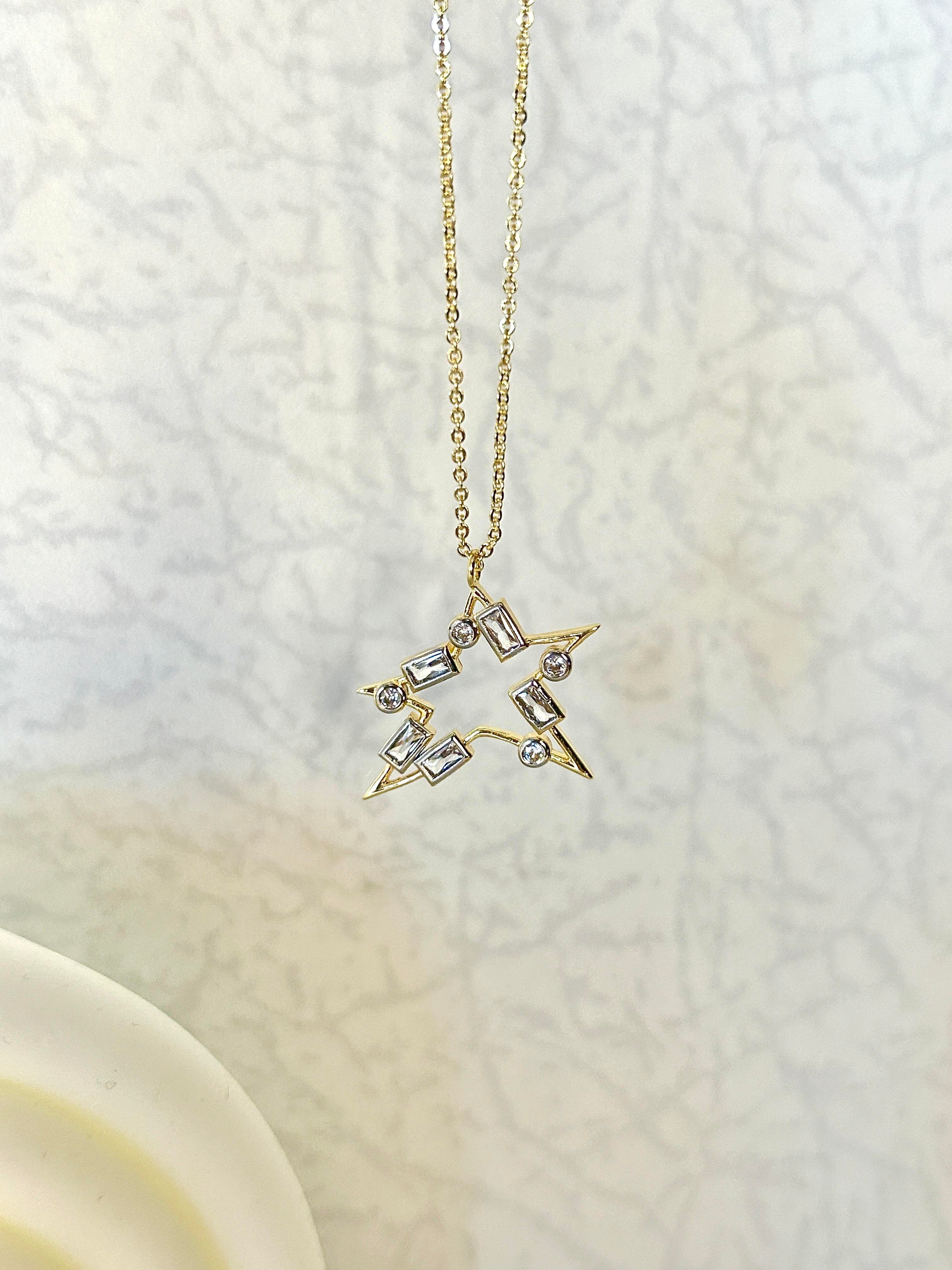 Premium Zirkon Taşlı Yıldız Kolye