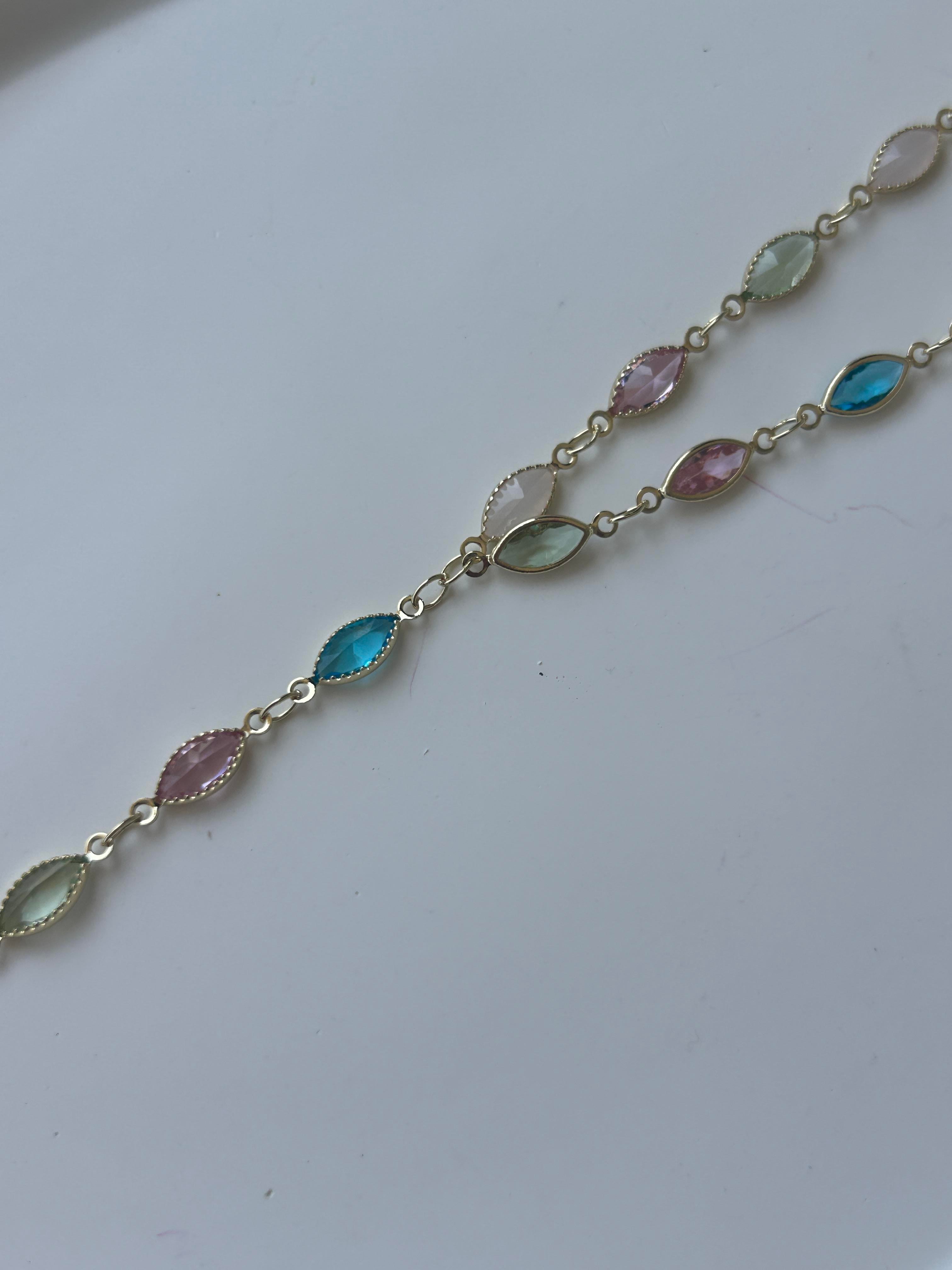 Renkli Taşlı Y Kolye