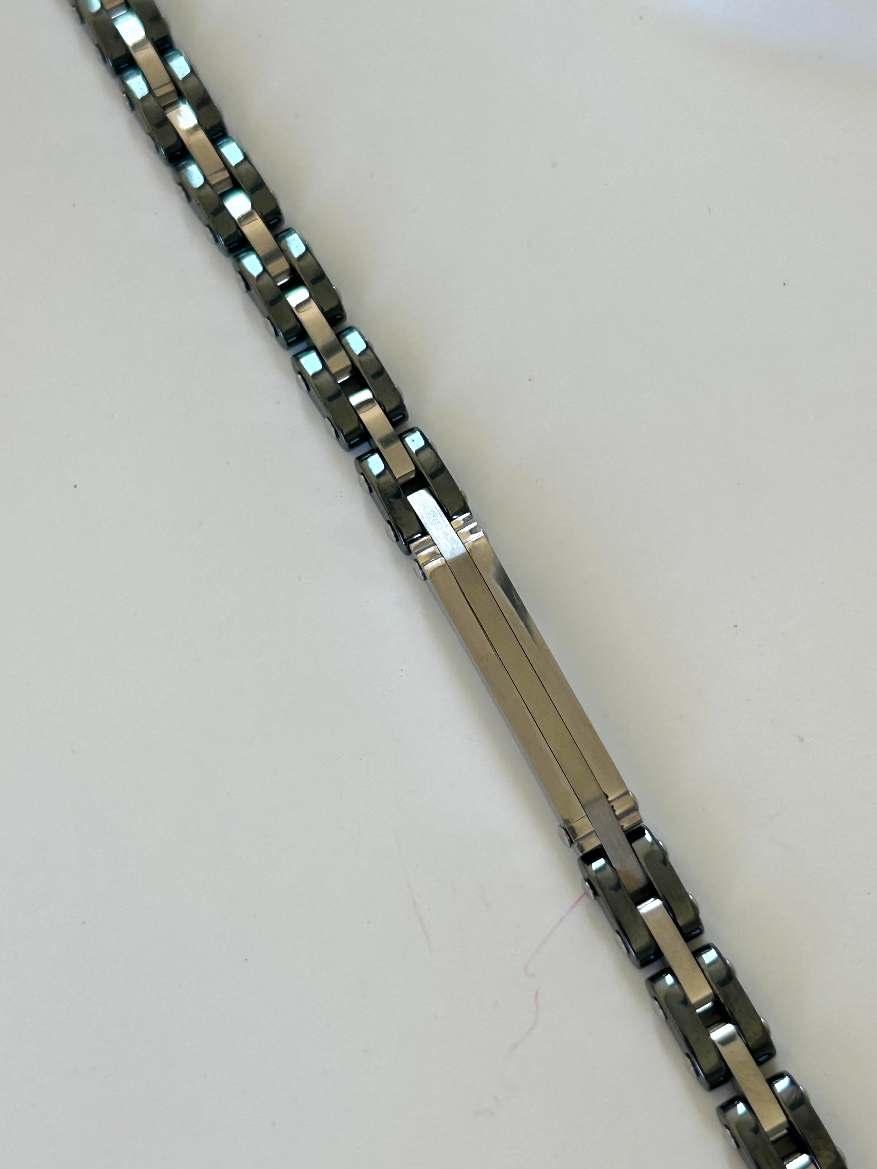 Seramik Zincir Model Çelik Bileklik