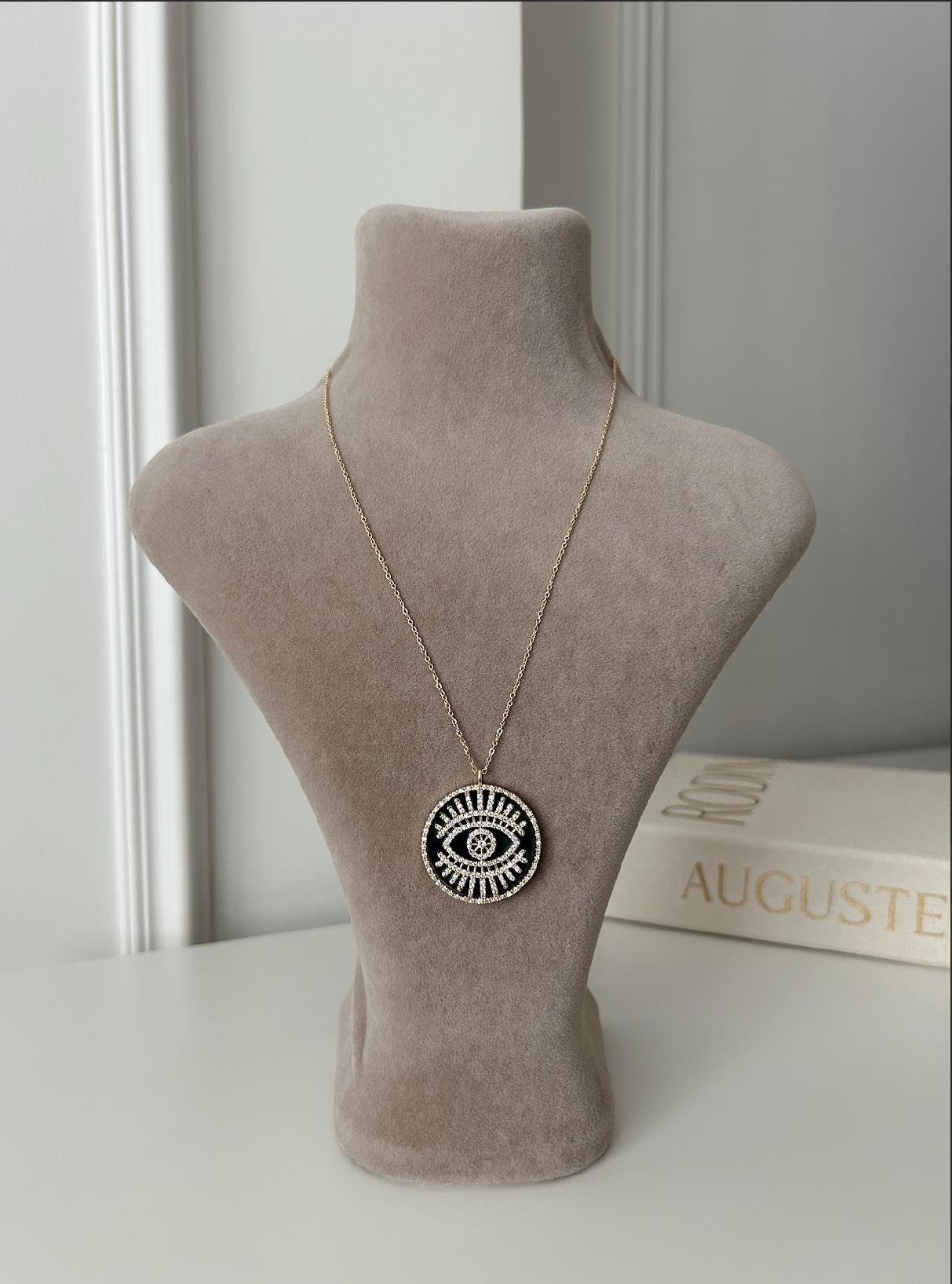 Siyah Göz Taşlı Şans Kolye