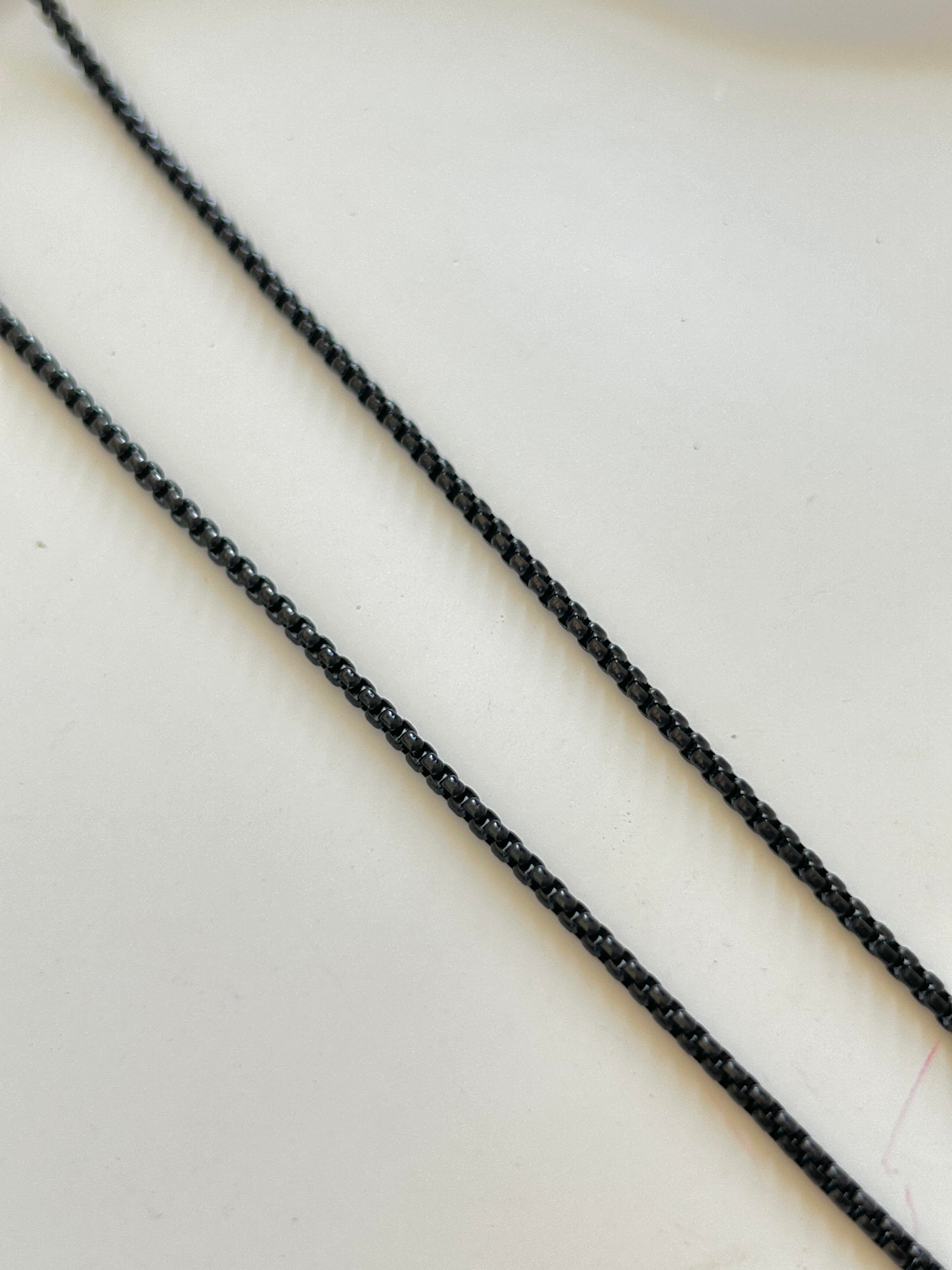 Siyah Künye Tasarım Çelik Kolye