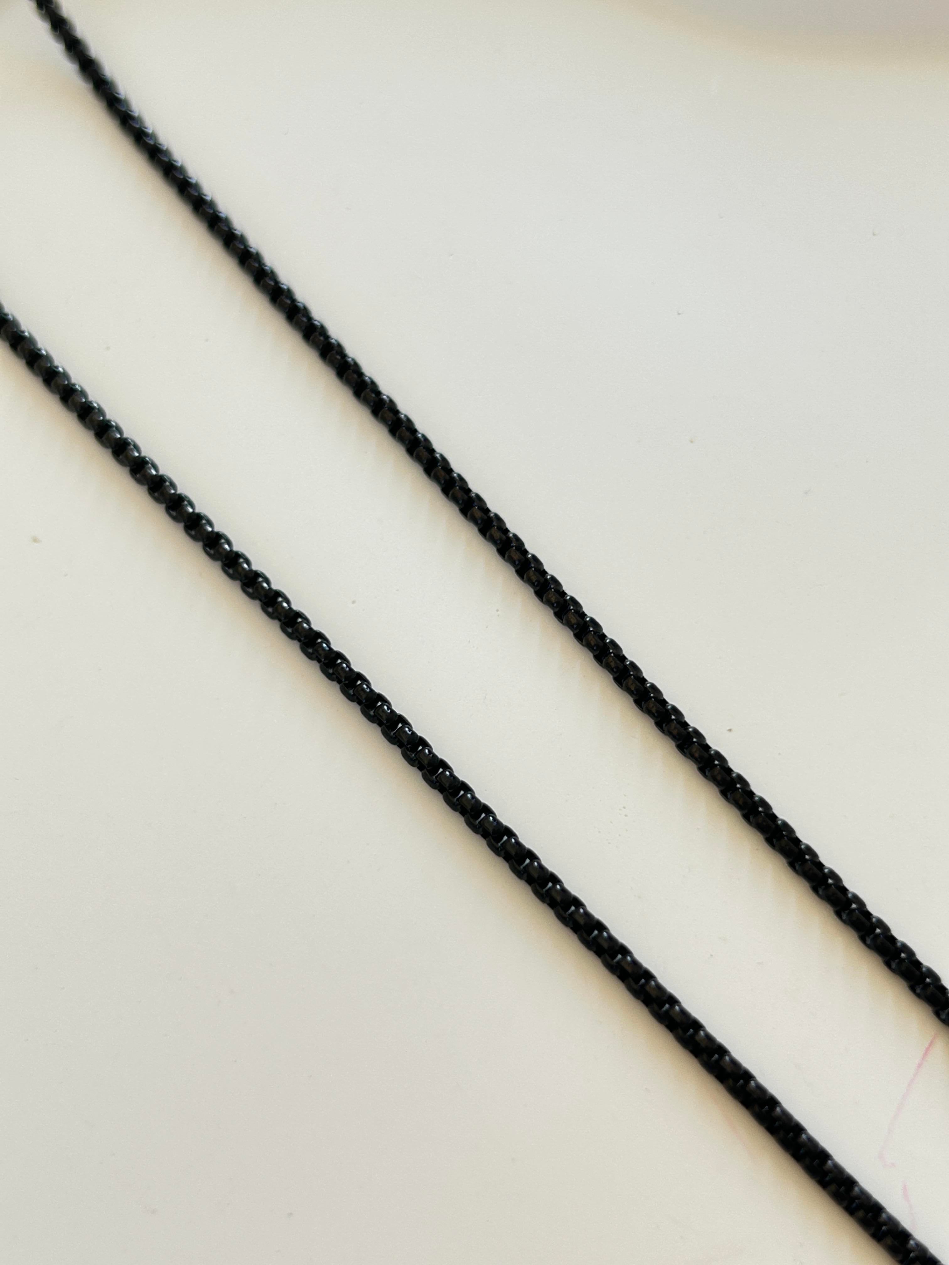 Siyah Künye Tasarım Çelik Kolye