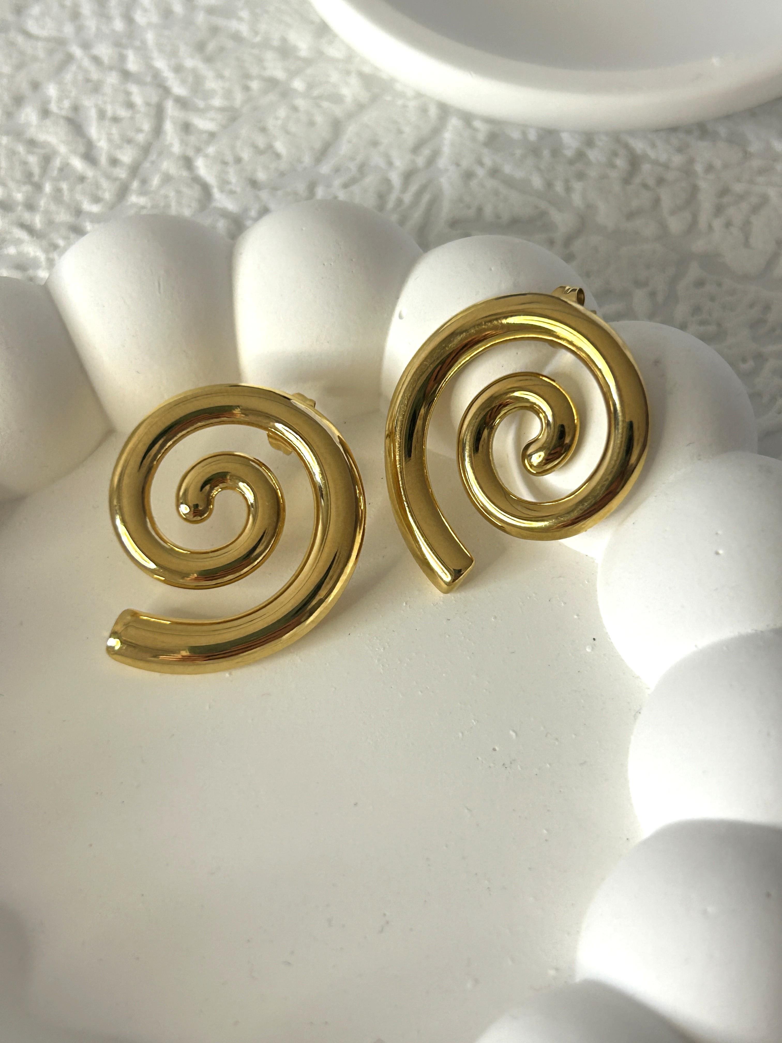 SPİRAL ÇELİK GOLD KÜPE