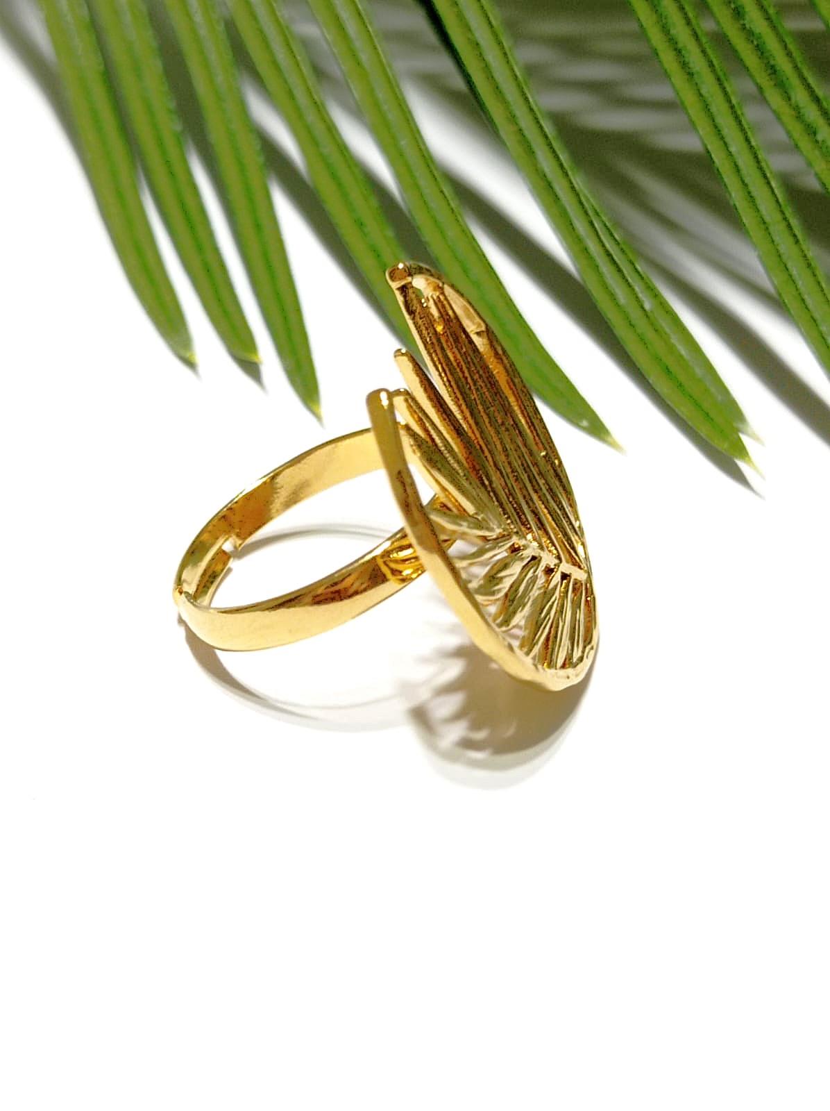 Yaprak Model Gold Yüzük