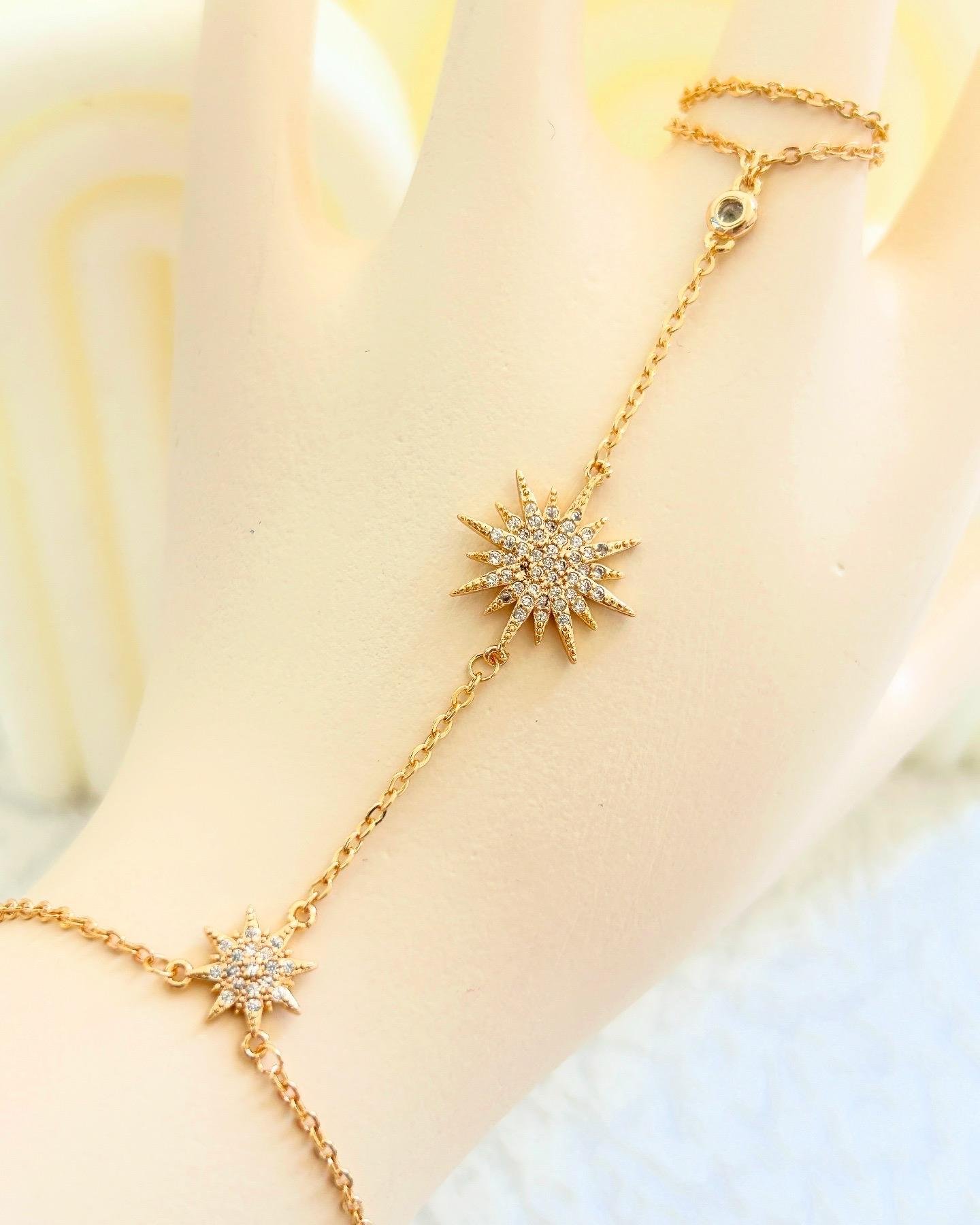 Yıldız Zirkon Taşlı Gold Şahmeran