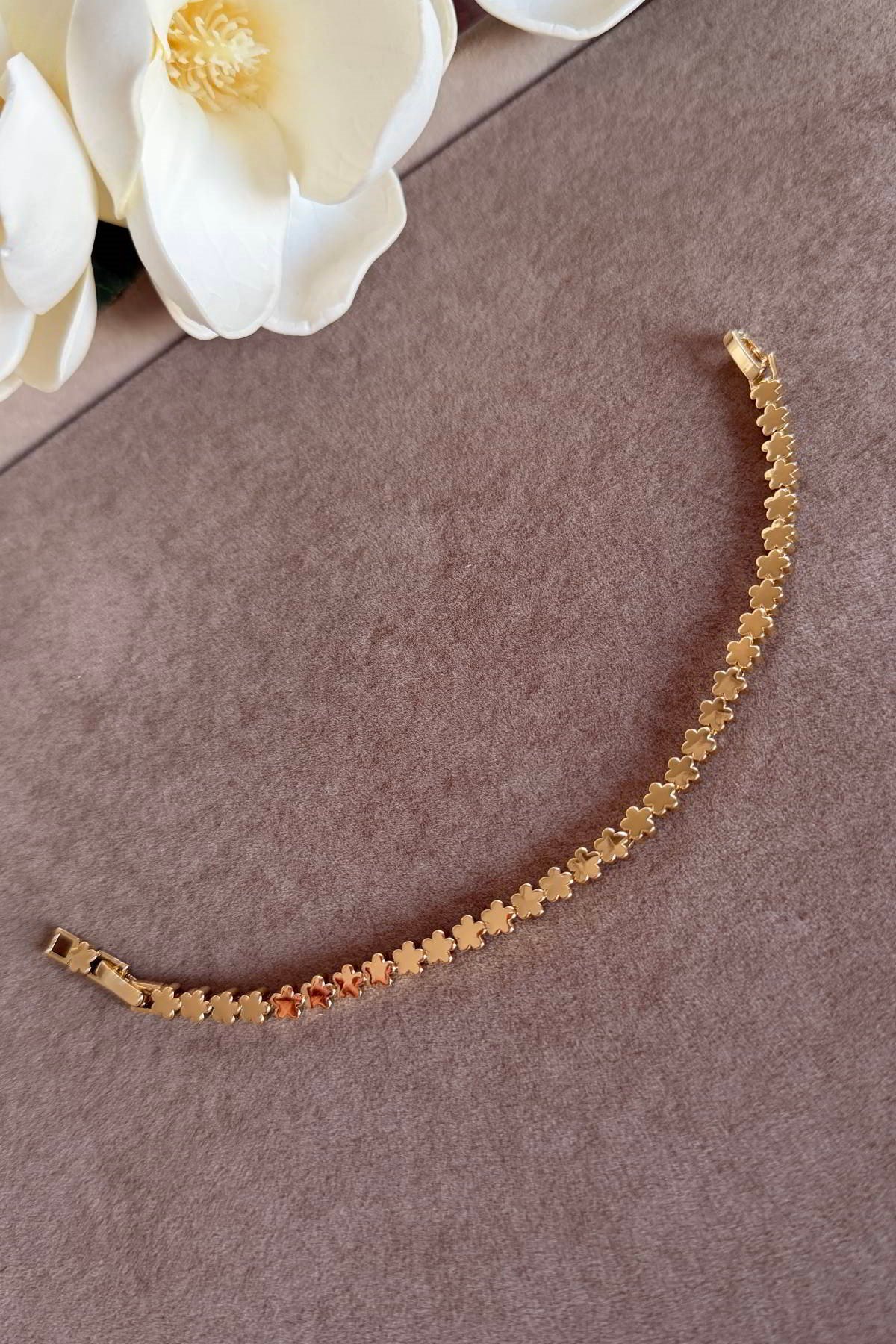 VİP Gold Çiçek Bileklik
