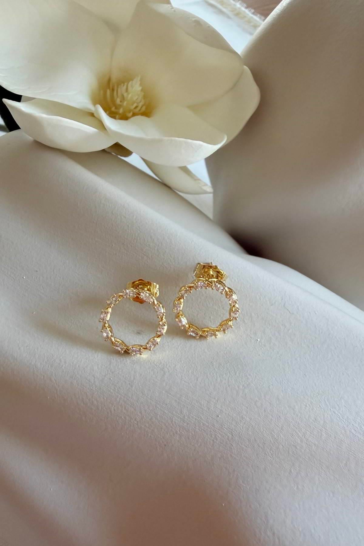 Xuping 14k Taşlı Küpe