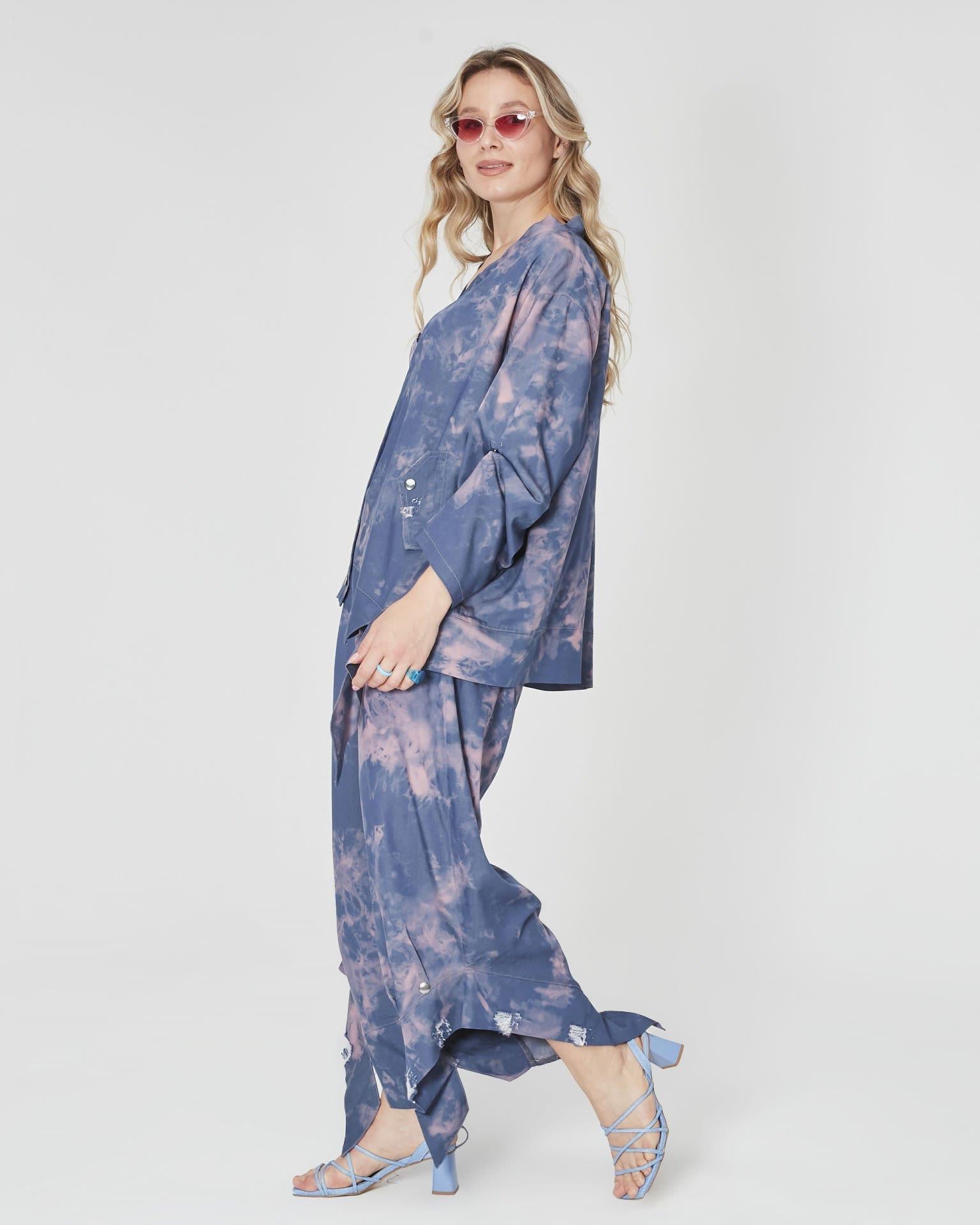 Batik Desenli İkili Takım