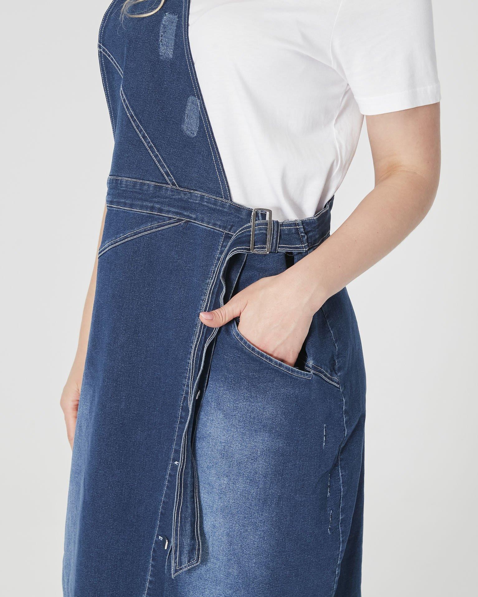 Jeans Büyük Beden Salopet