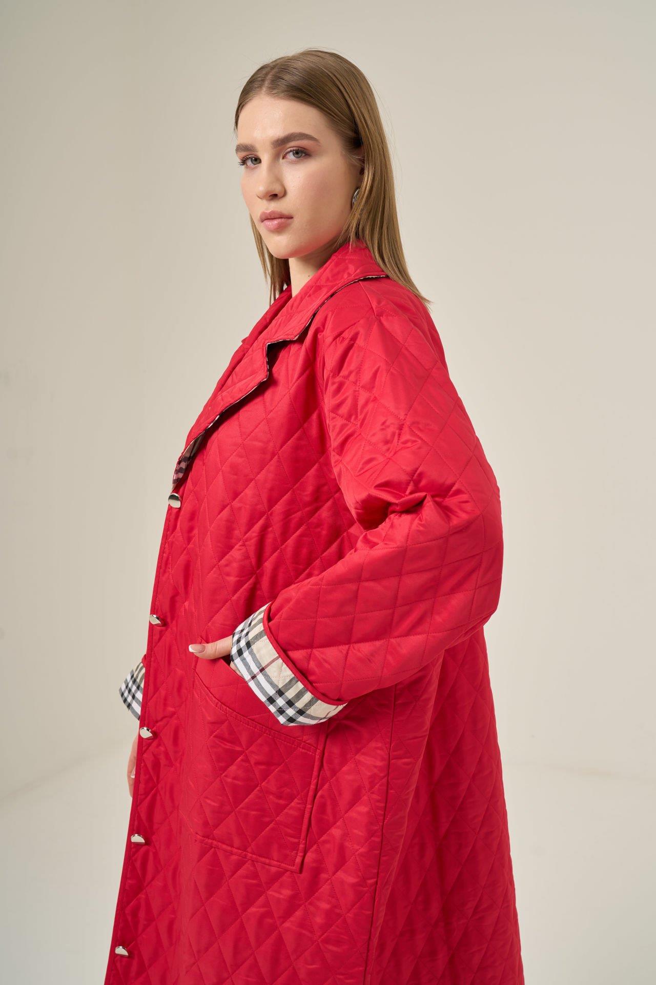 Kırmızı Trench Coat