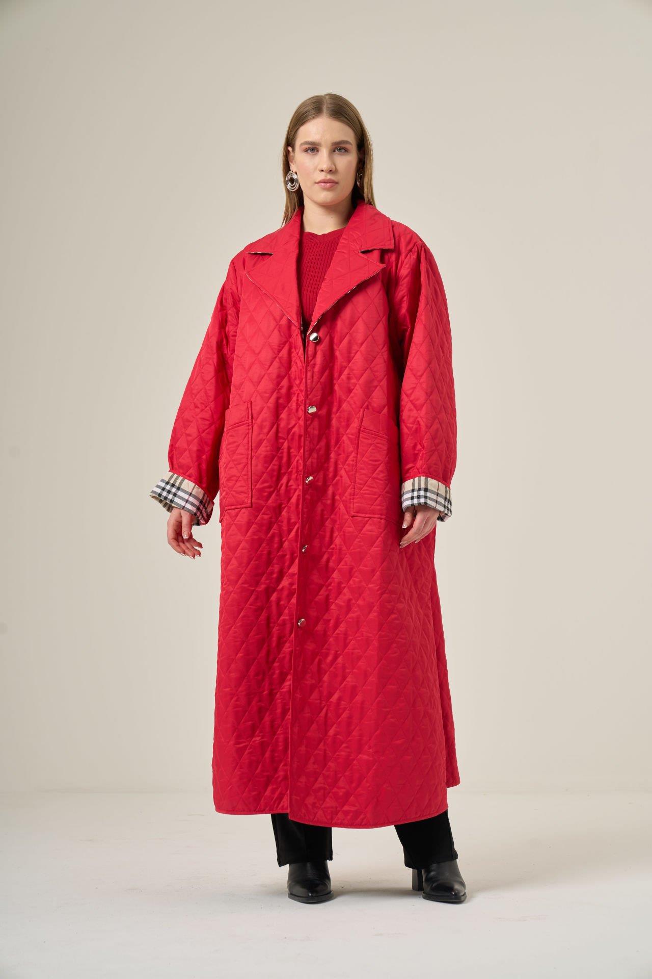 Kırmızı Trench Coat