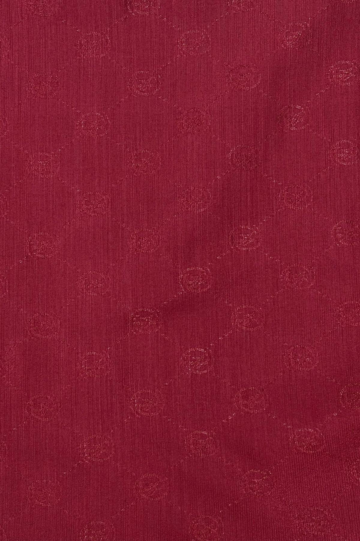 bordo monogram şal