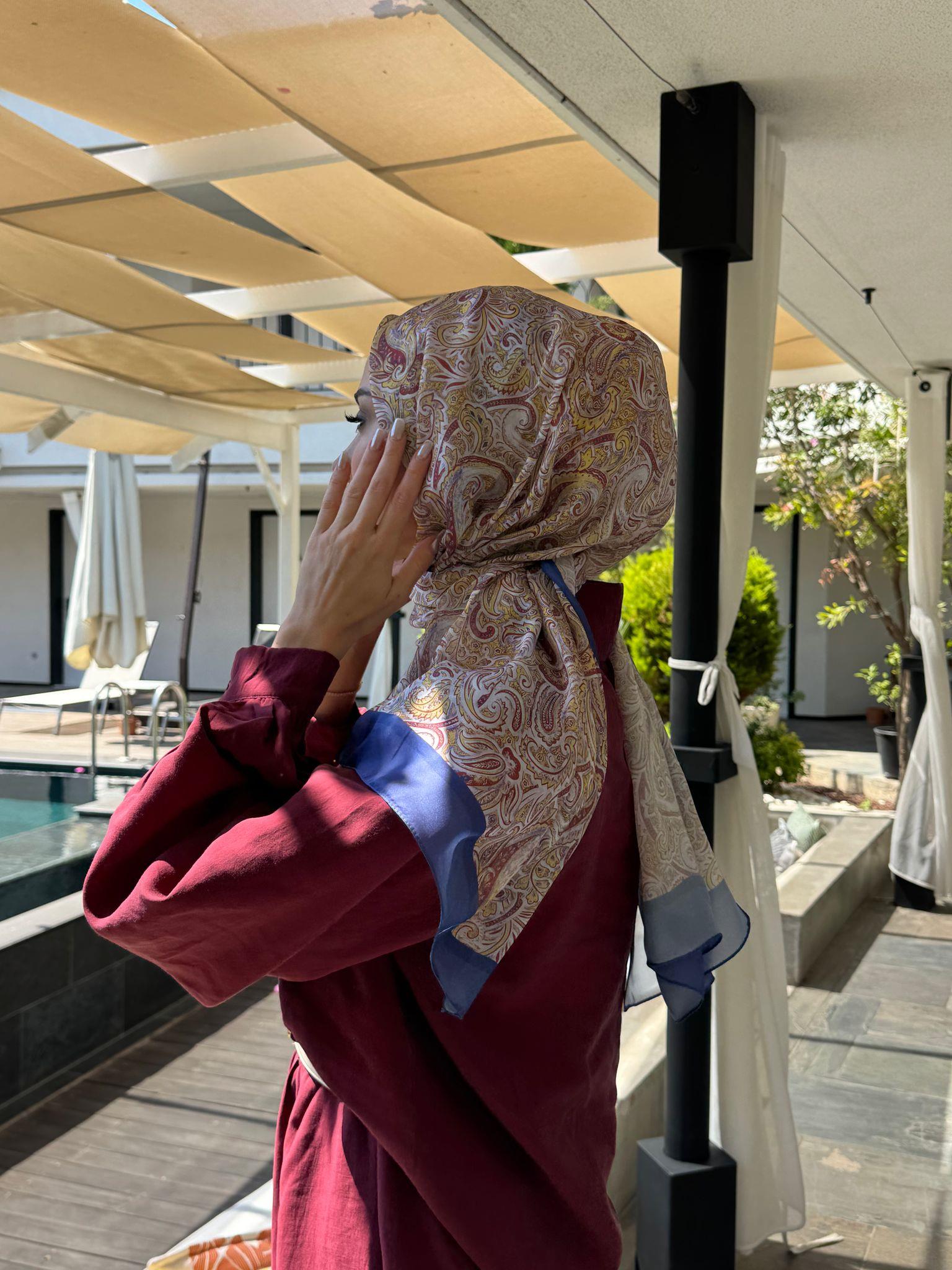 Mor İpeksi Şifon Şal