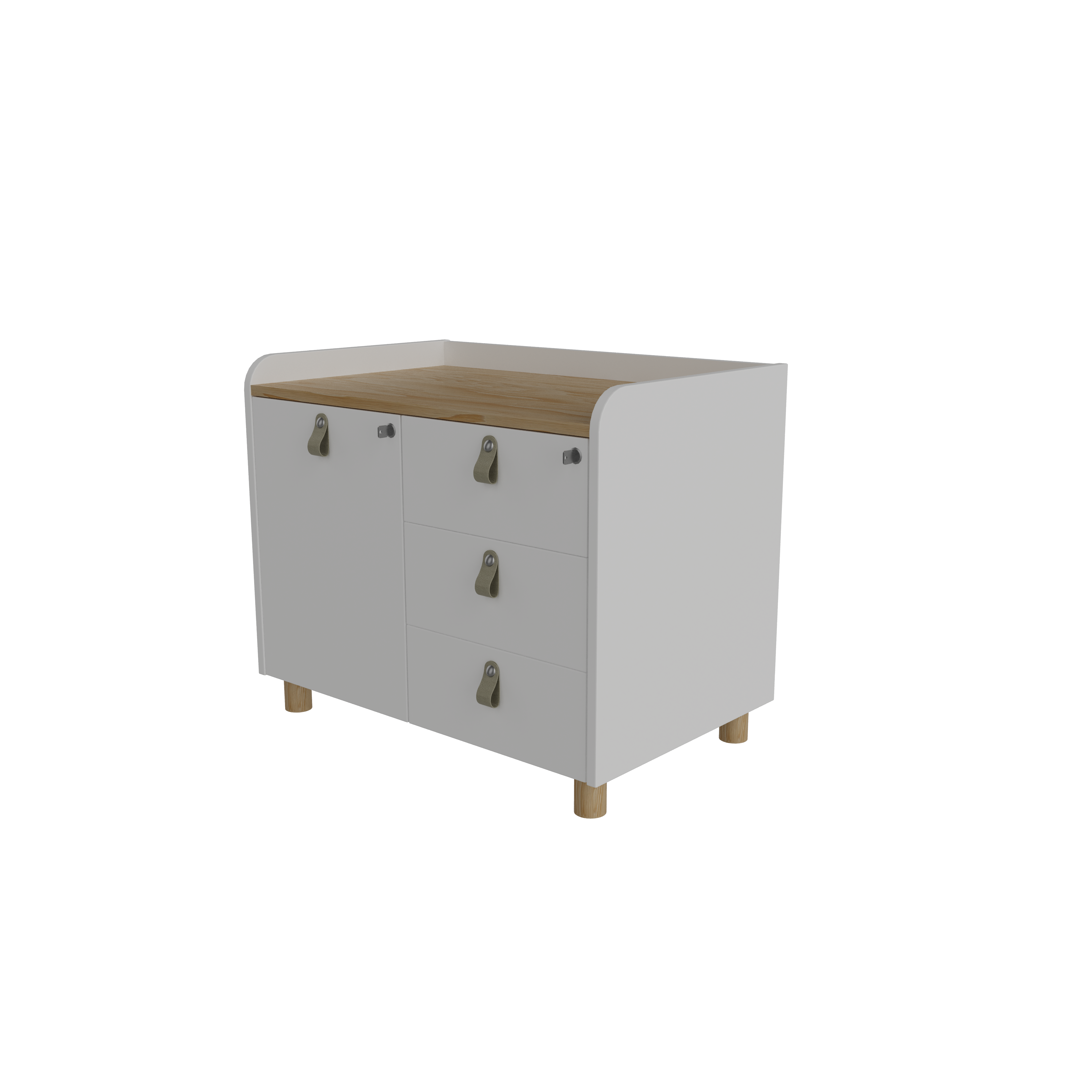 Aura Üç Çekmeceli Etajer