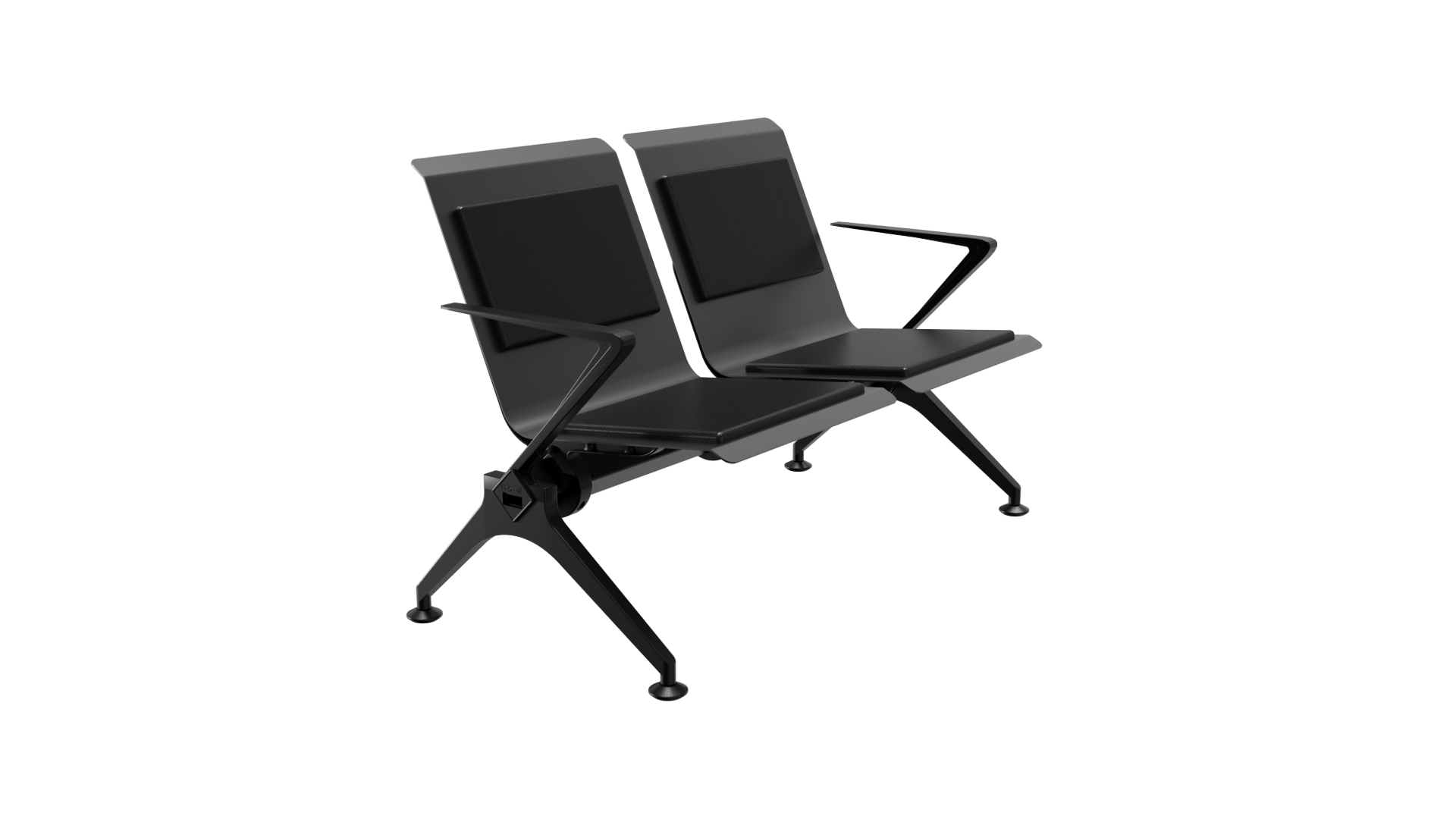 MOE İkili Kolsuz Orta Sehpalı Mesh Sırtlı Bekleme Koltuğu | Fonksiyonel Terminal Bankı | Gasell