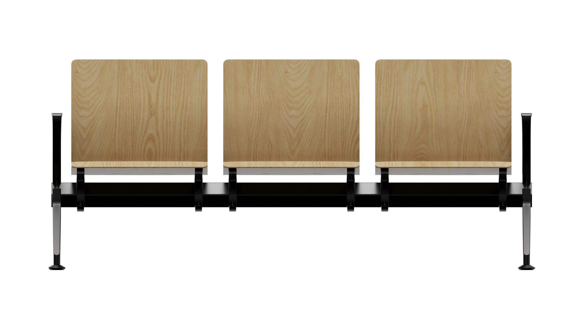 FERRGIO Wood İkili Kollu Ara Sehpalı Bekleme Koltuğu | Sehpalı Ahşap Terminal Bankı | Gasell