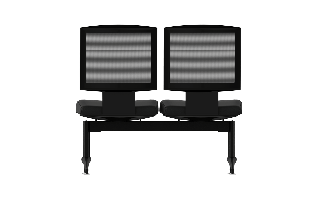 Moe İkili Kollu Mesh Sırtlı Bekleme Koltuğu | Havalandırmalı Ergonomik Terminal Bankı | Gasell