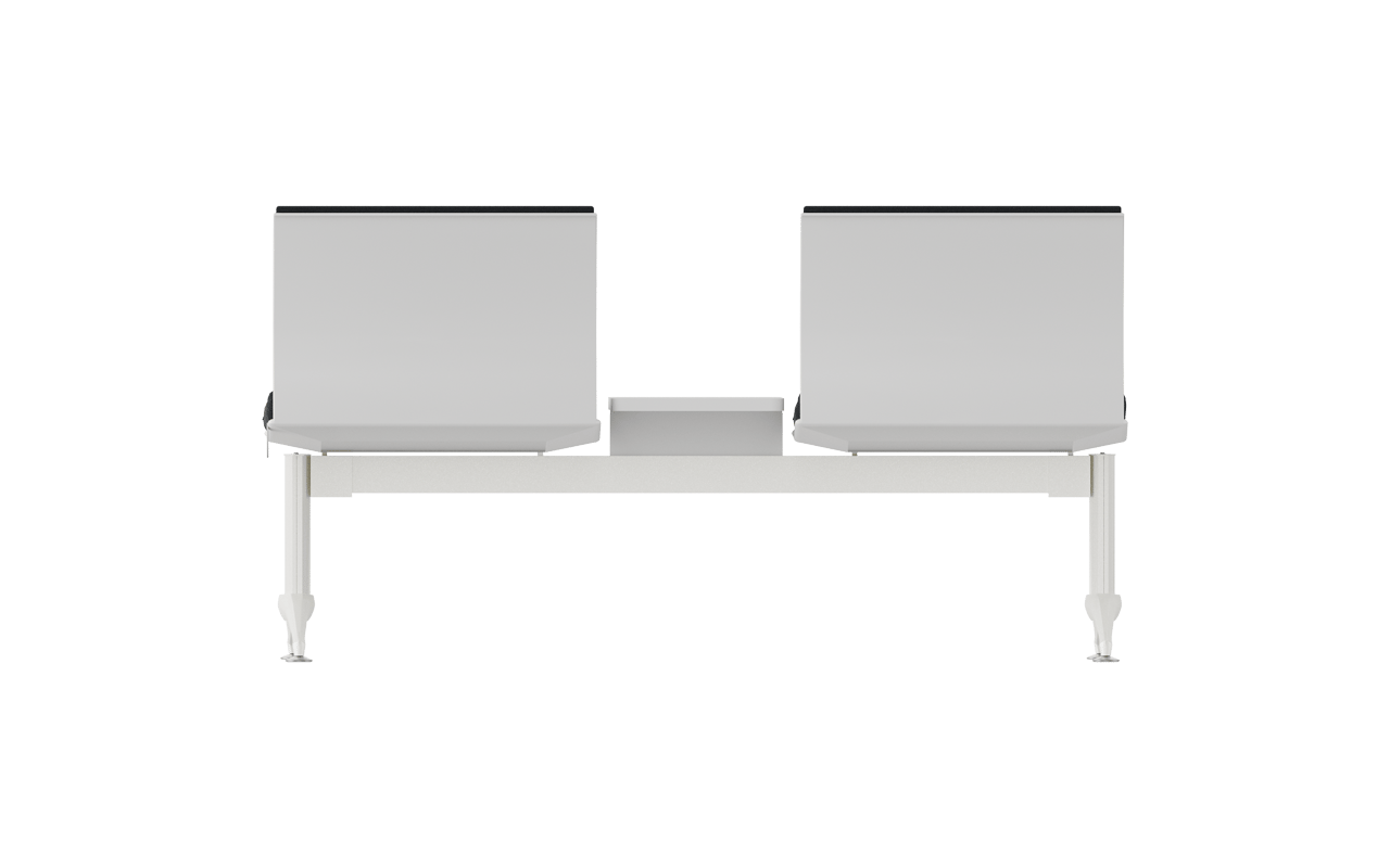 Monza İkili Kolsuz Oturak Döşemeli Bekleme Koltuğu | Plastik Sırtlı Terminal Bankı | Gasell