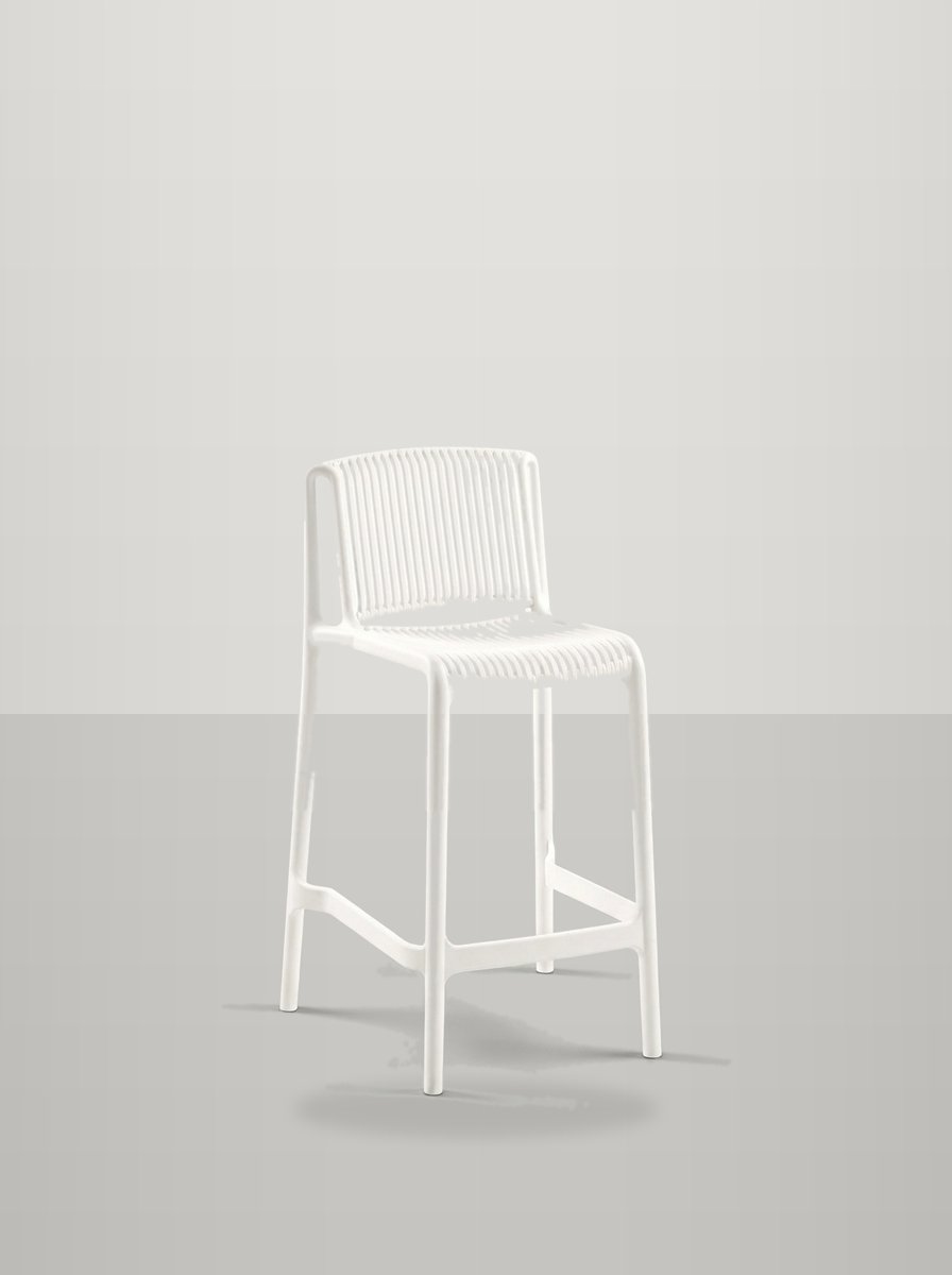Nesa Bar Sandalyesi 65 cm | İstiflenebilir Örme Bar Sandalyesi | Gasell