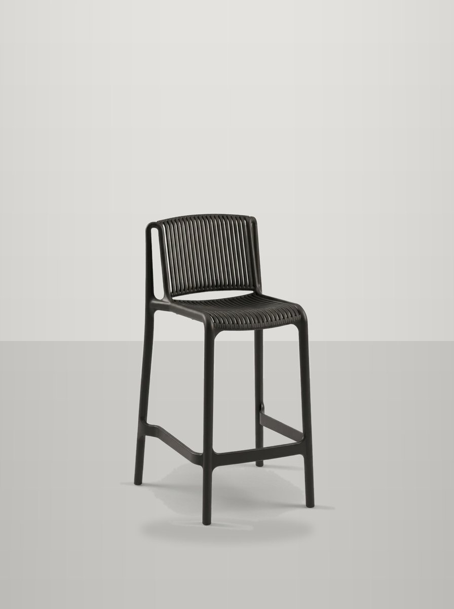 Nesa Bar Sandalyesi 65 cm | İstiflenebilir Örme Bar Sandalyesi | Gasell