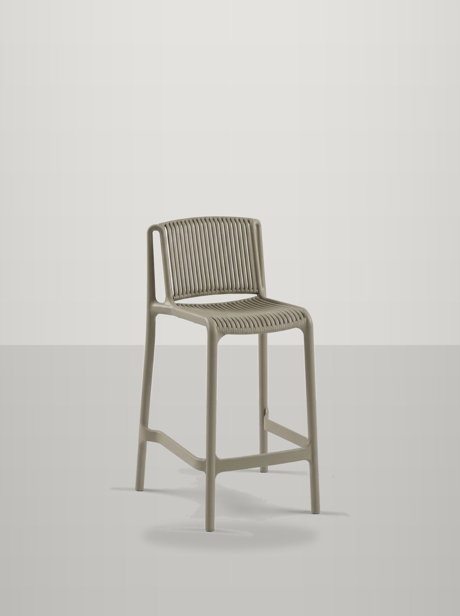 Nesa Bar Sandalyesi 65 cm | İstiflenebilir Örme Bar Sandalyesi | Gasell