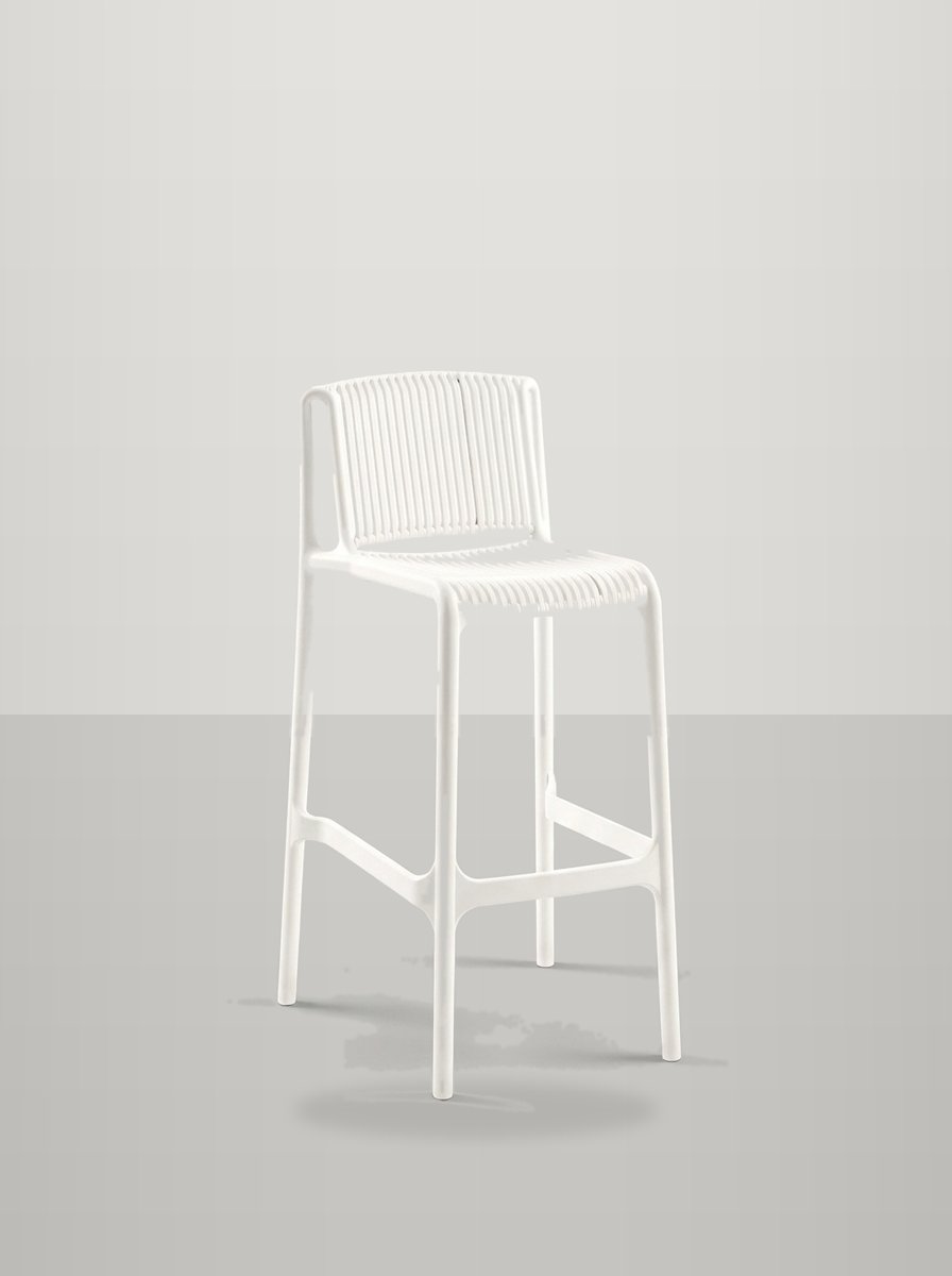 Nesa Bar Sandalyesi 75 cm | İstiflenebilir Örme Bar Sandalyesi | Gasell