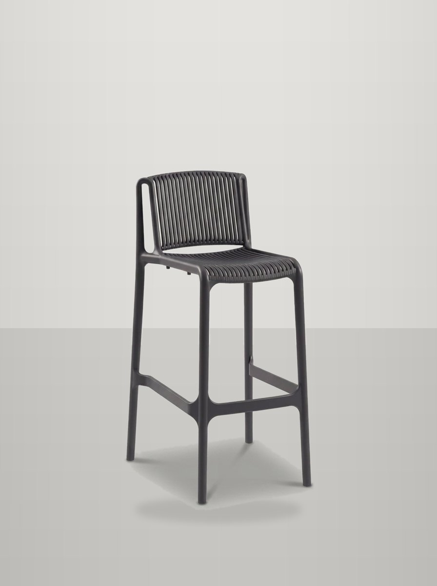 Nesa Bar Sandalyesi 75 cm | İstiflenebilir Örme Bar Sandalyesi | Gasell