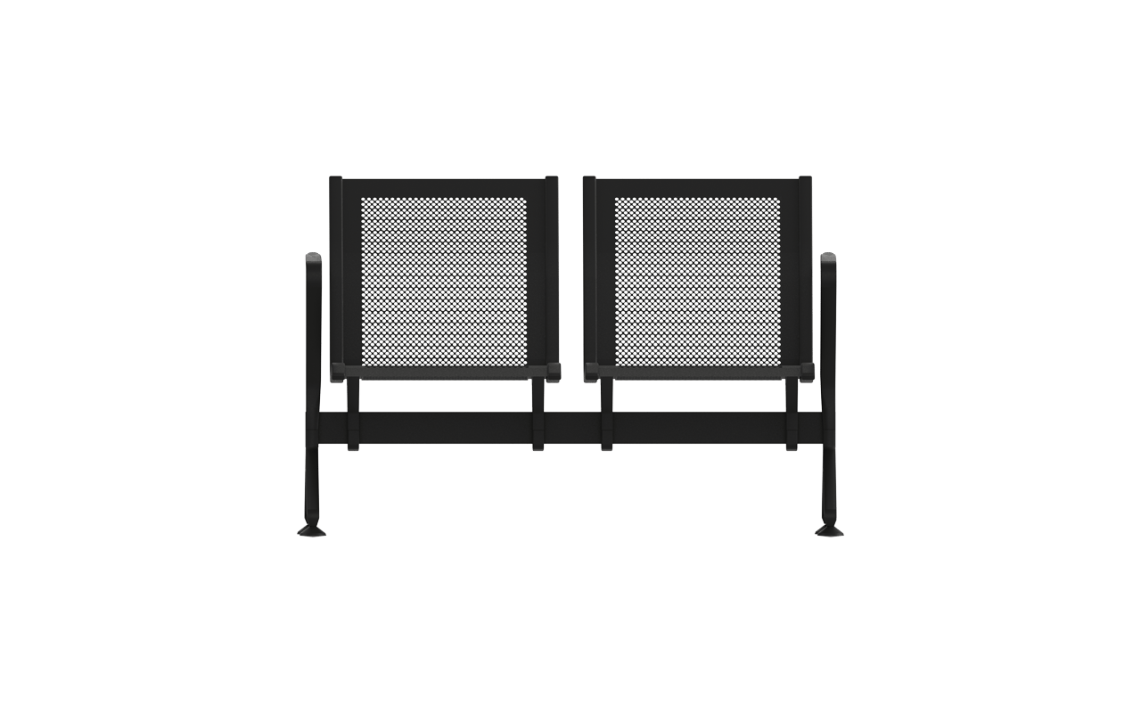 STEEL İkili Terminal Bekleme Kollu | Mesh İkili Terminal Koltuğu | Gasell